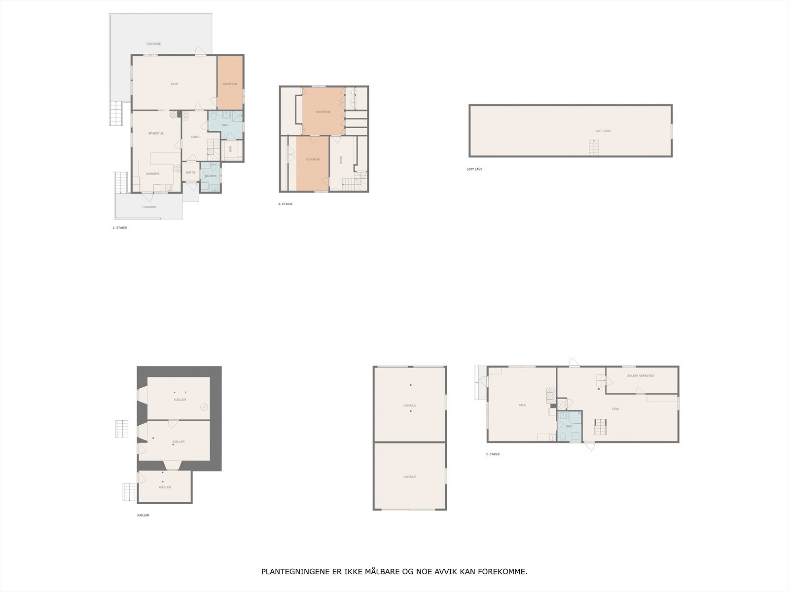 Plantegning hus og uthus Galleribilde