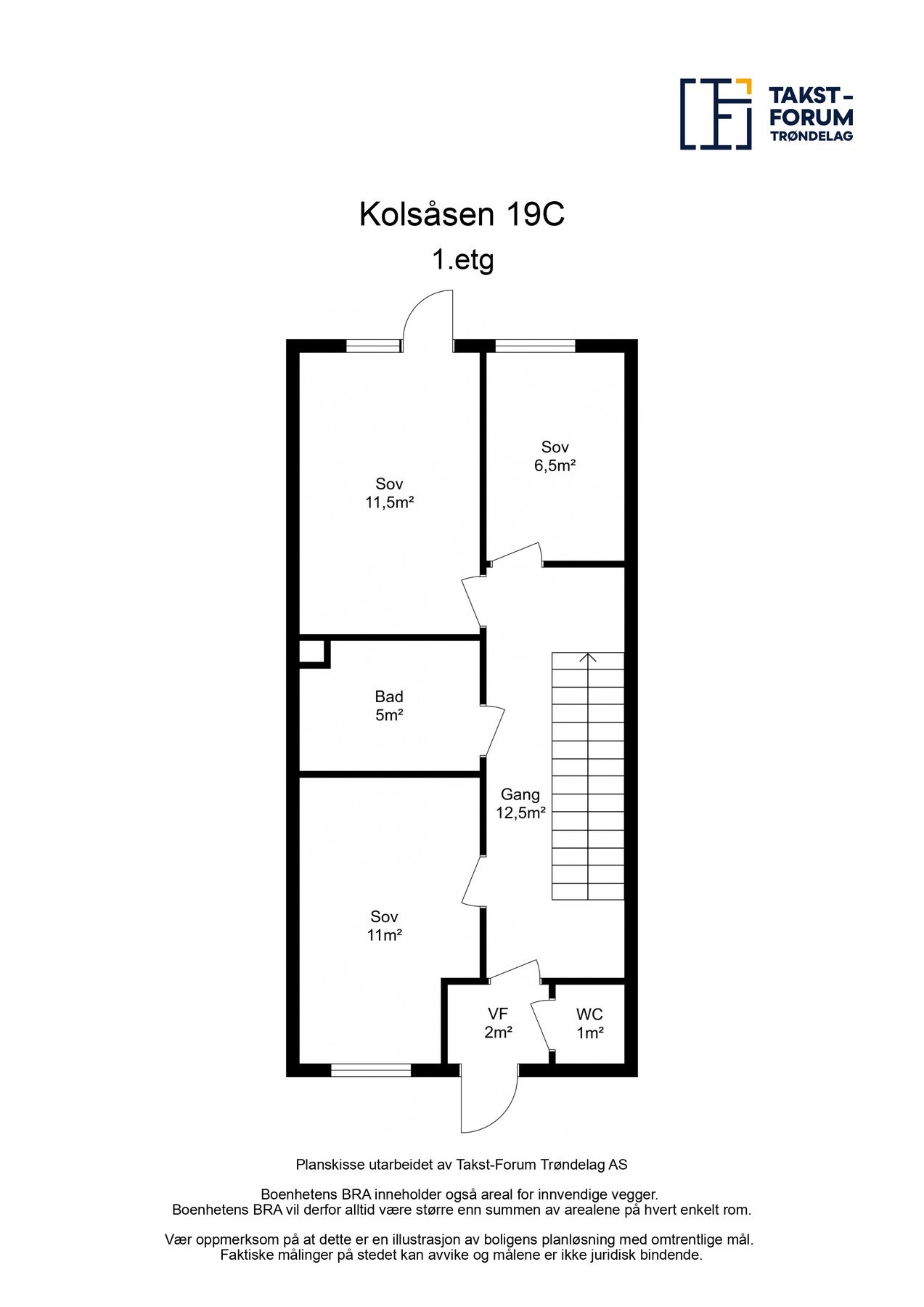 Planskisse 1. etasje. Galleribilde