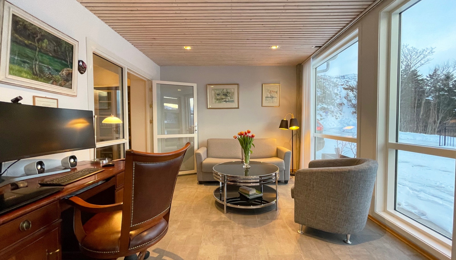 Innglasset terrasse Galleribilde