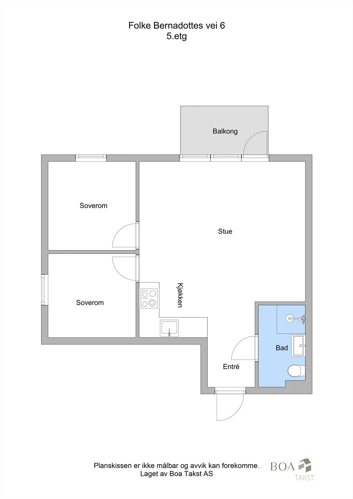 Alternativ planløsning. Eksempel fra en ombyggingen til en 3-roms Galleribilde