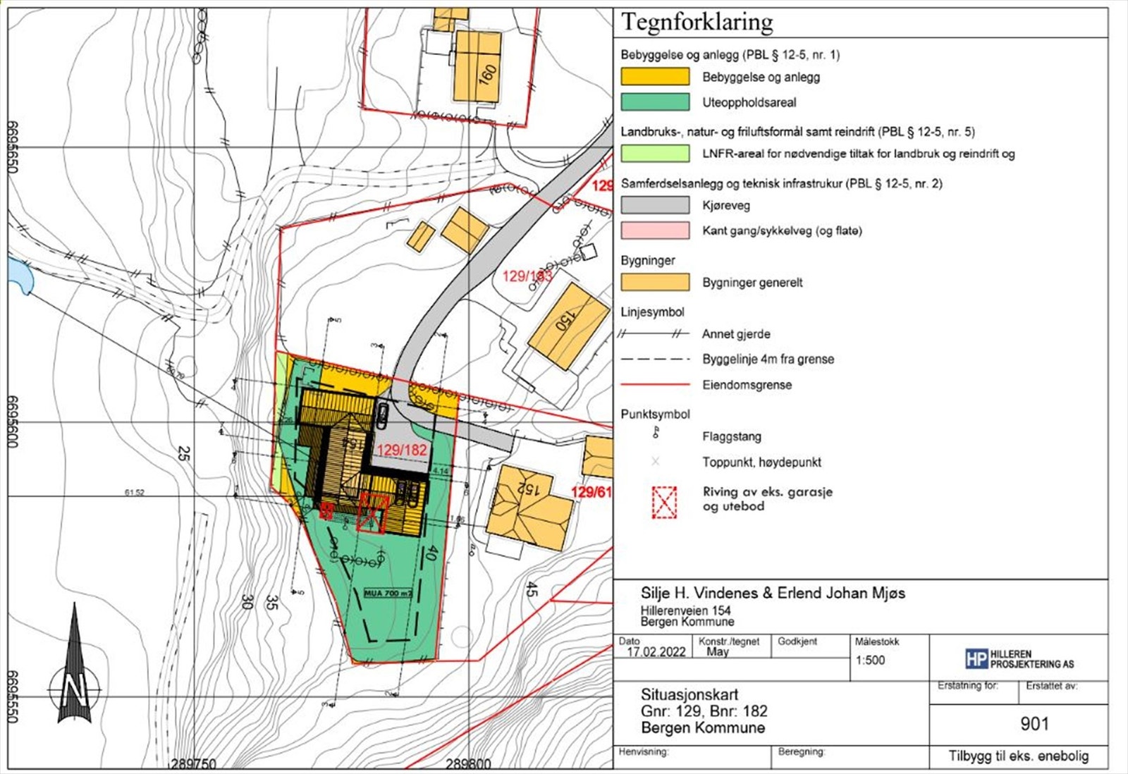 Tilbyggets plassering Galleribilde