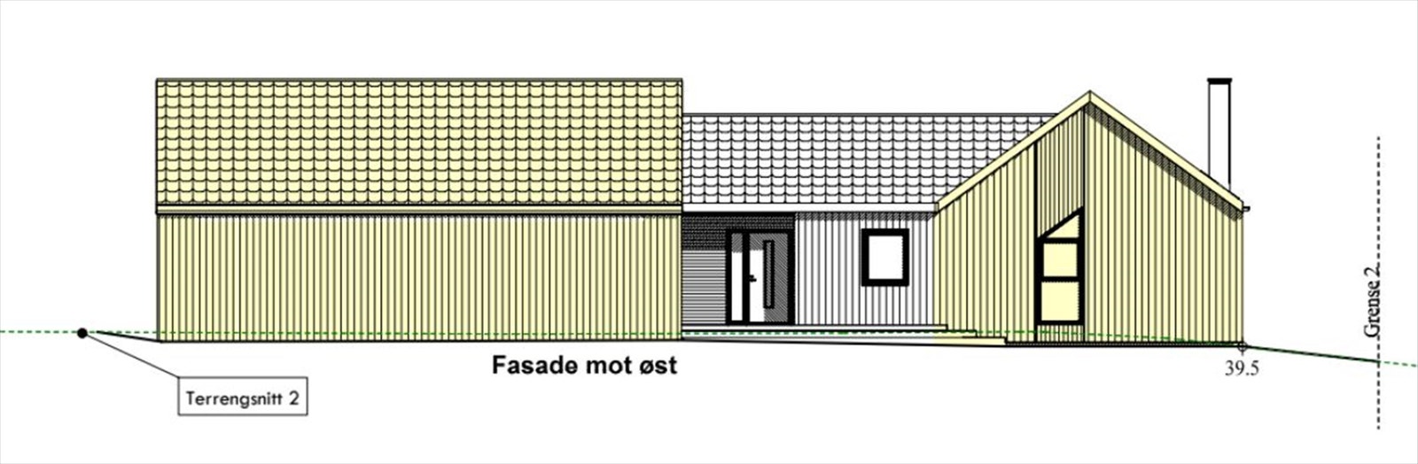 Godkjent fasade mot øst Galleribilde
