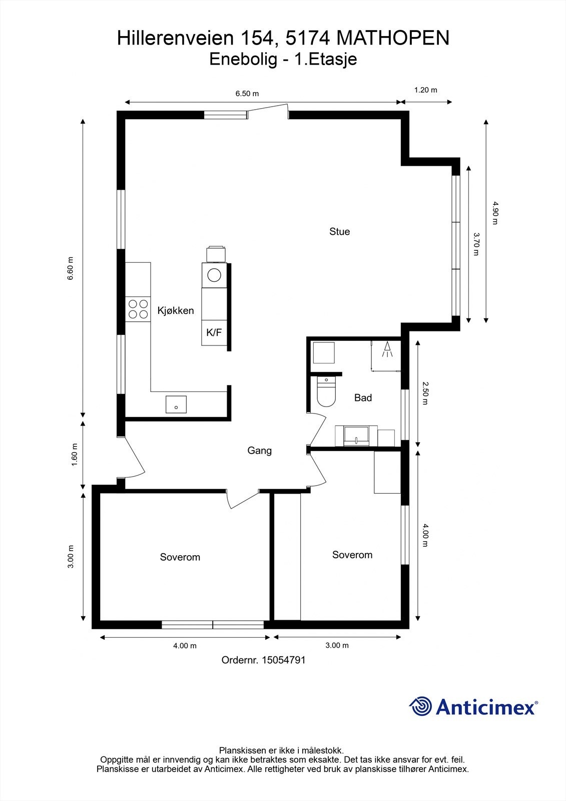 Plantegning hovedetasje Galleribilde