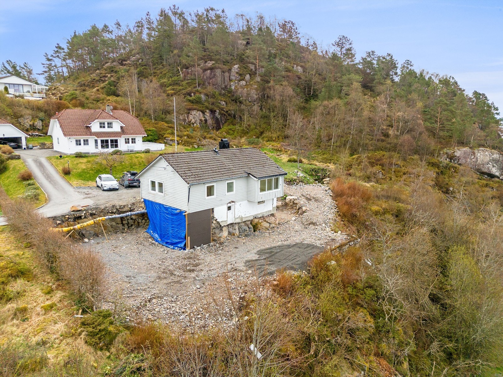 Deler av grunnmuren er fjernet i forbindelse den planlagte utbyggingen Galleribilde
