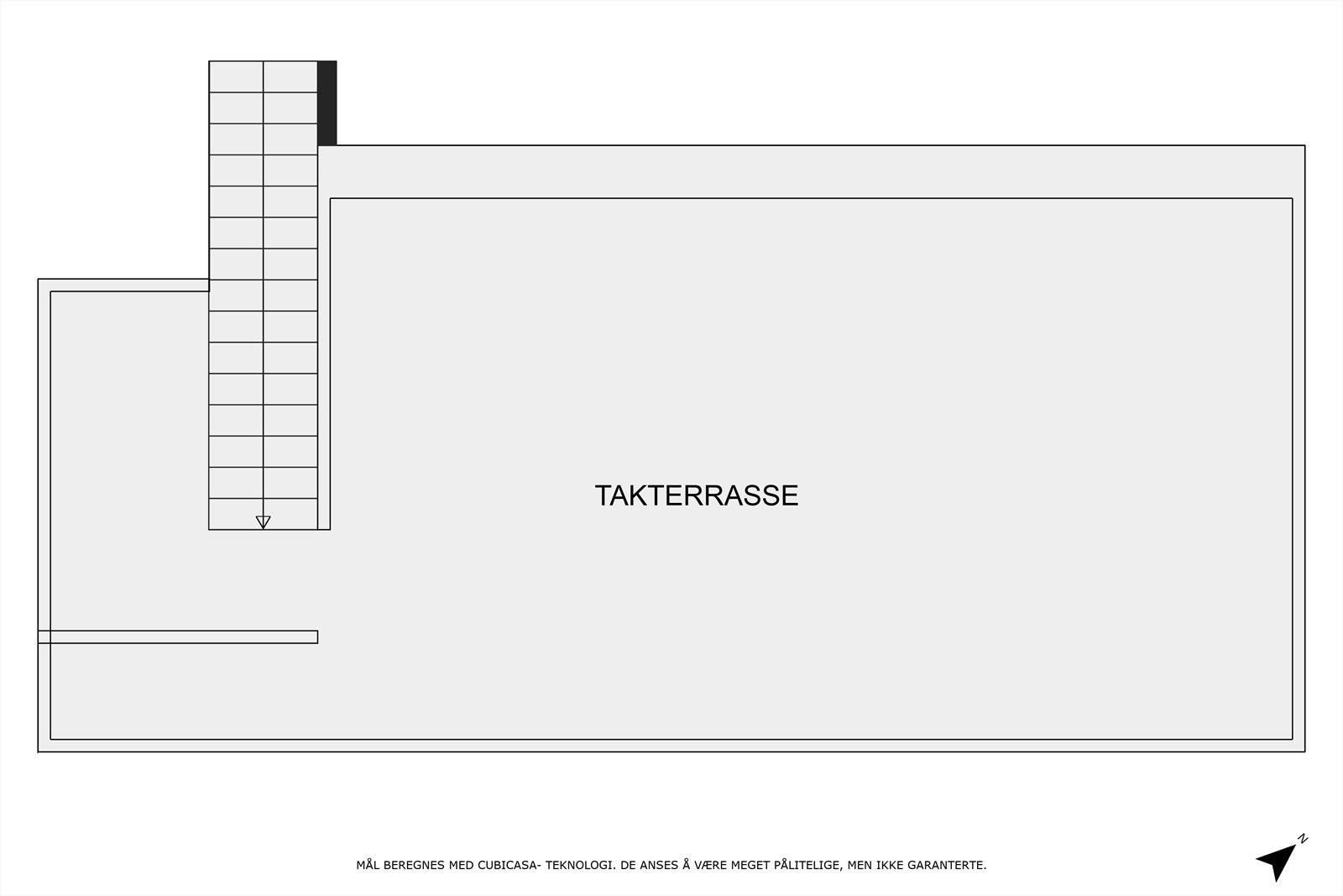 Plantegning takterrasse. Galleribilde