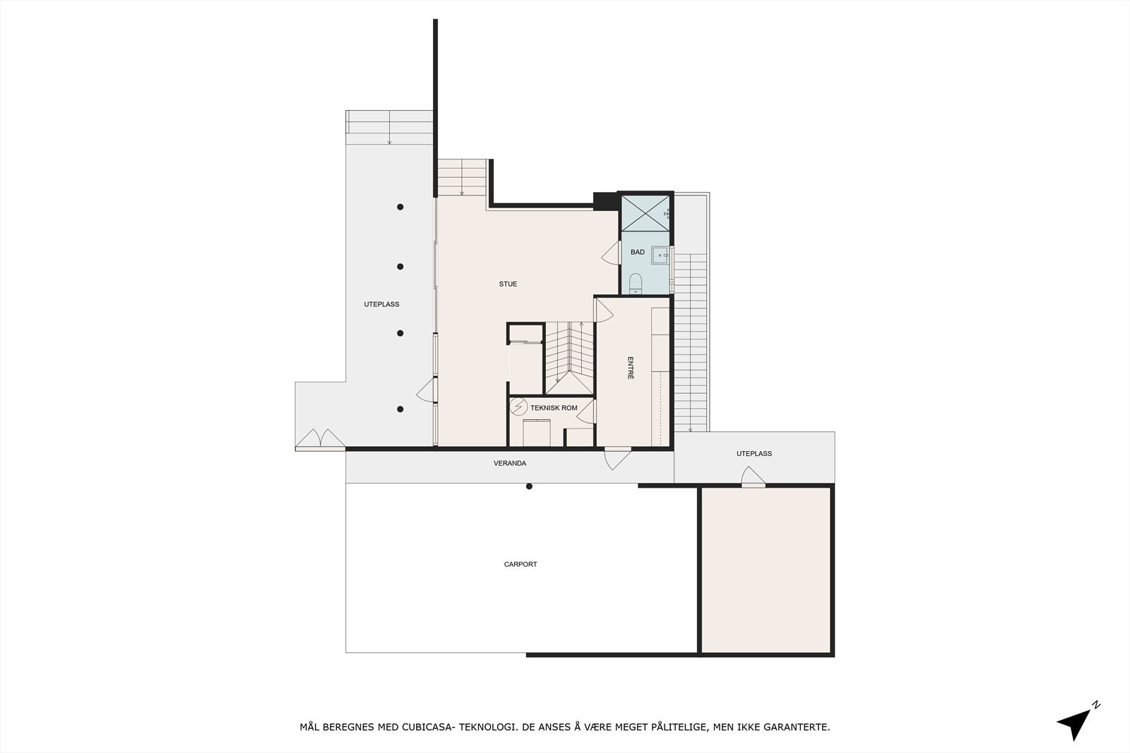 Plantegning første etasje øvre del. Galleribilde