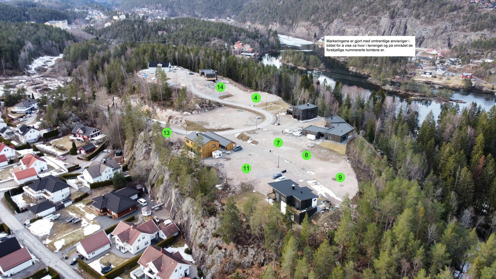 Hentiåsen på Åfoss i Skien. Et nytt boligområde vokser frem. Galleribilde