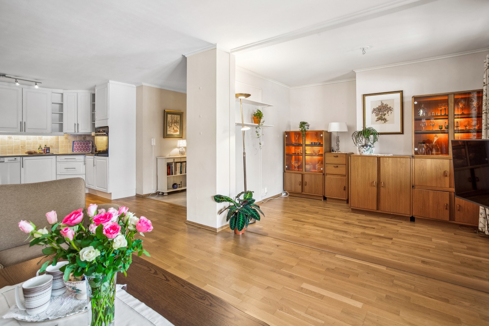 Deler av stuen var tidligere et soverom. Galleribilde