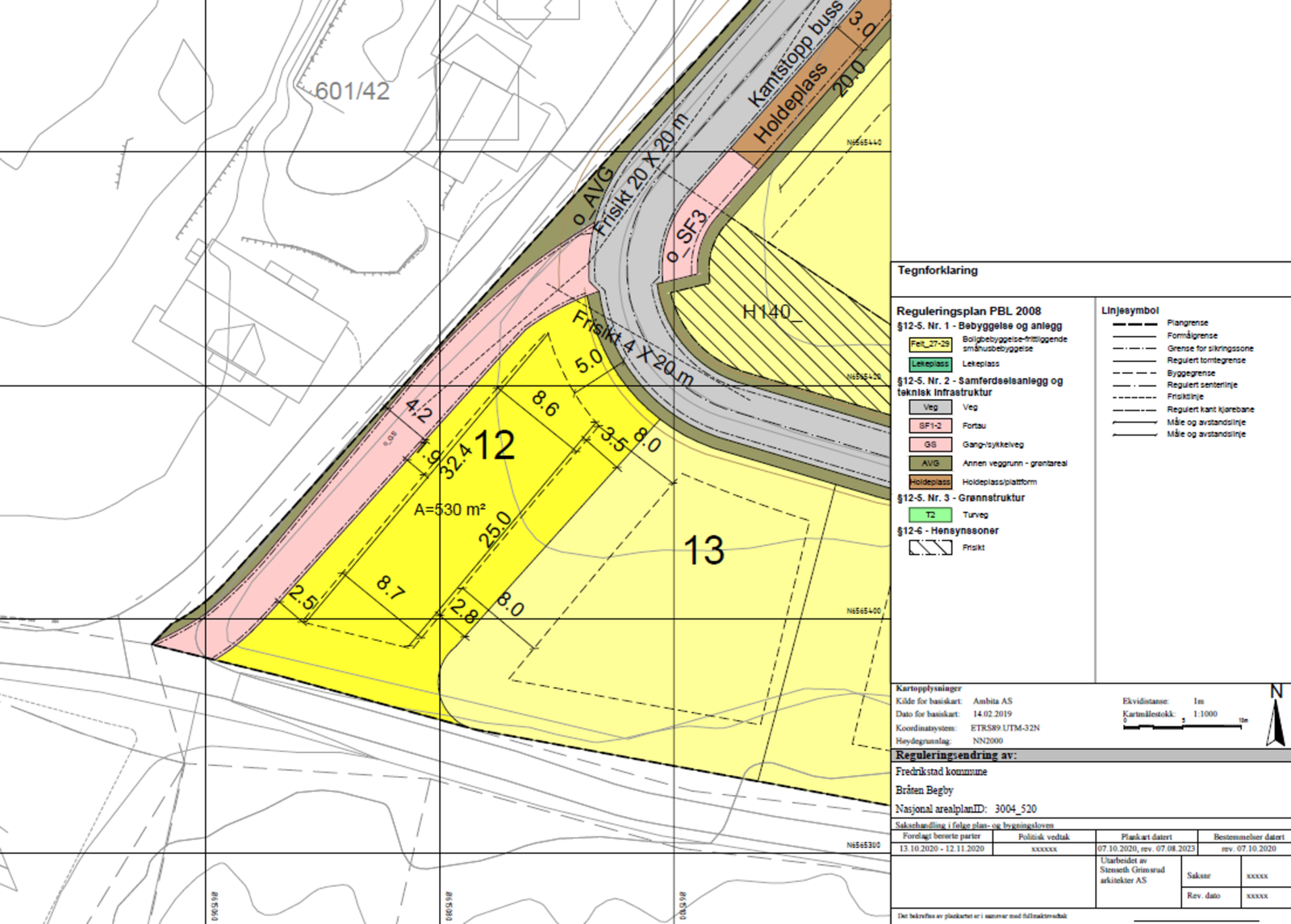 Kart med byggegrense Galleribilde