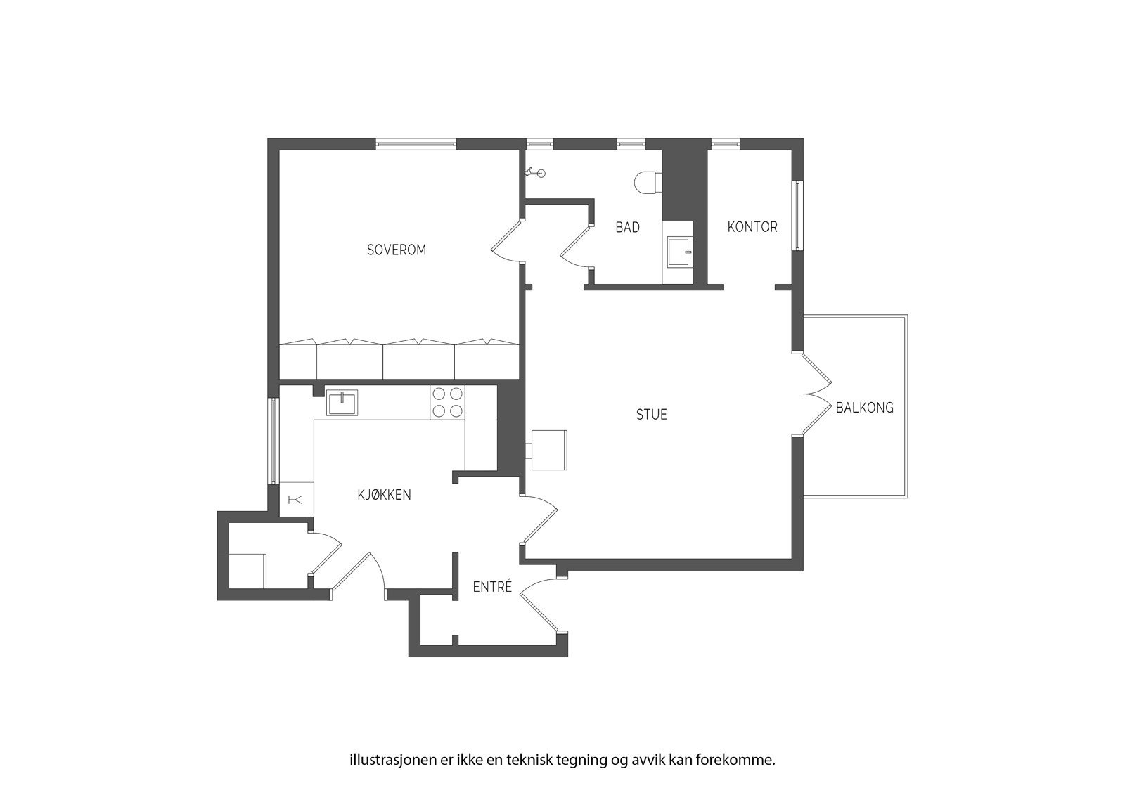 Plantegning Galleribilde