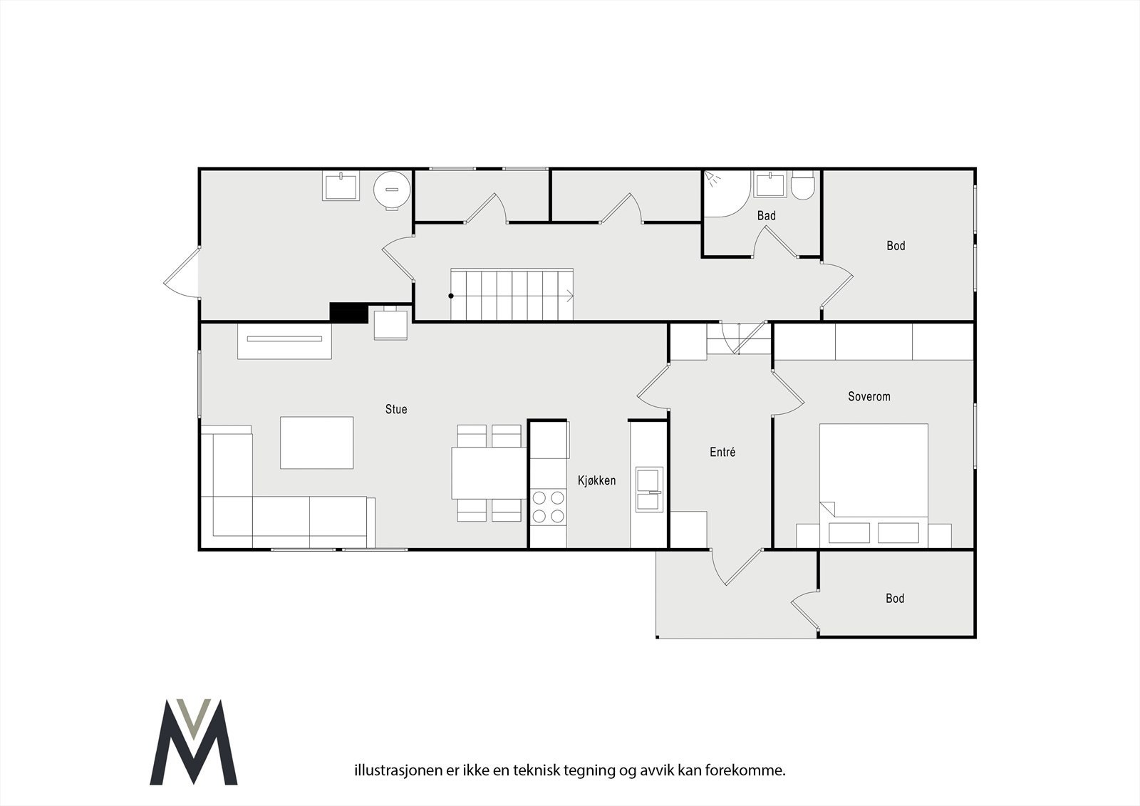 Plantegning u.etasje Galleribilde