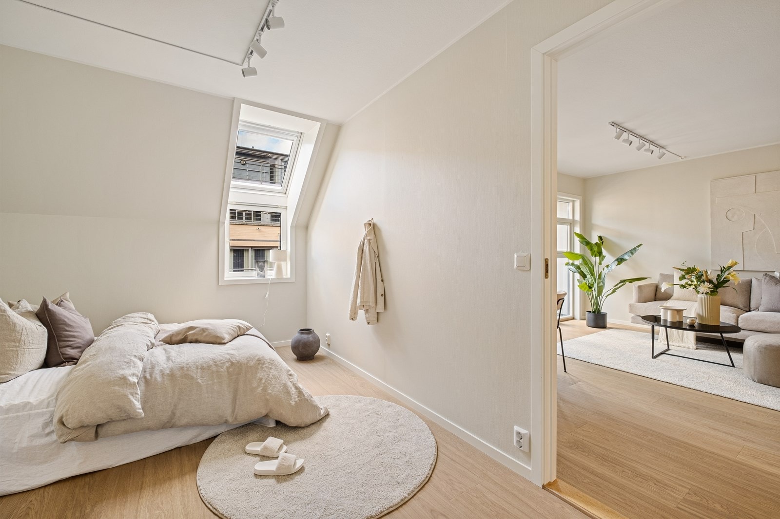 Leilighetens soverom er målt til 11,5m². Galleribilde