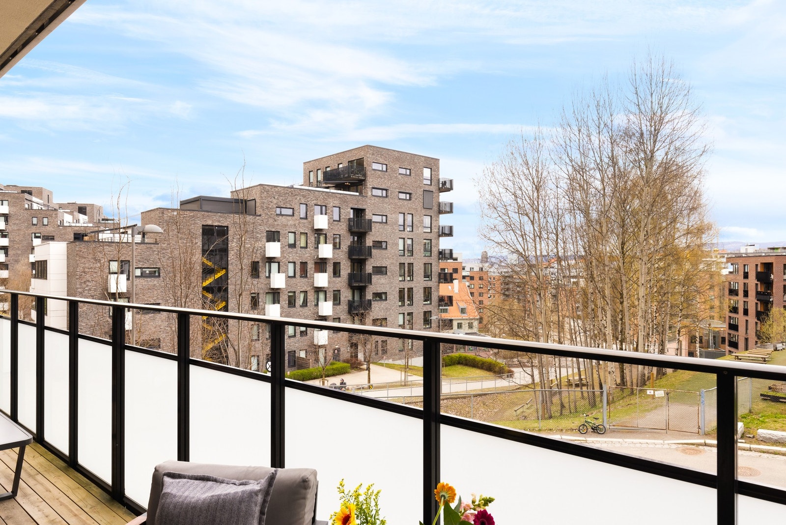 Hyggelig utsyn mot rolige områder i Kværnerbyen. Galleribilde