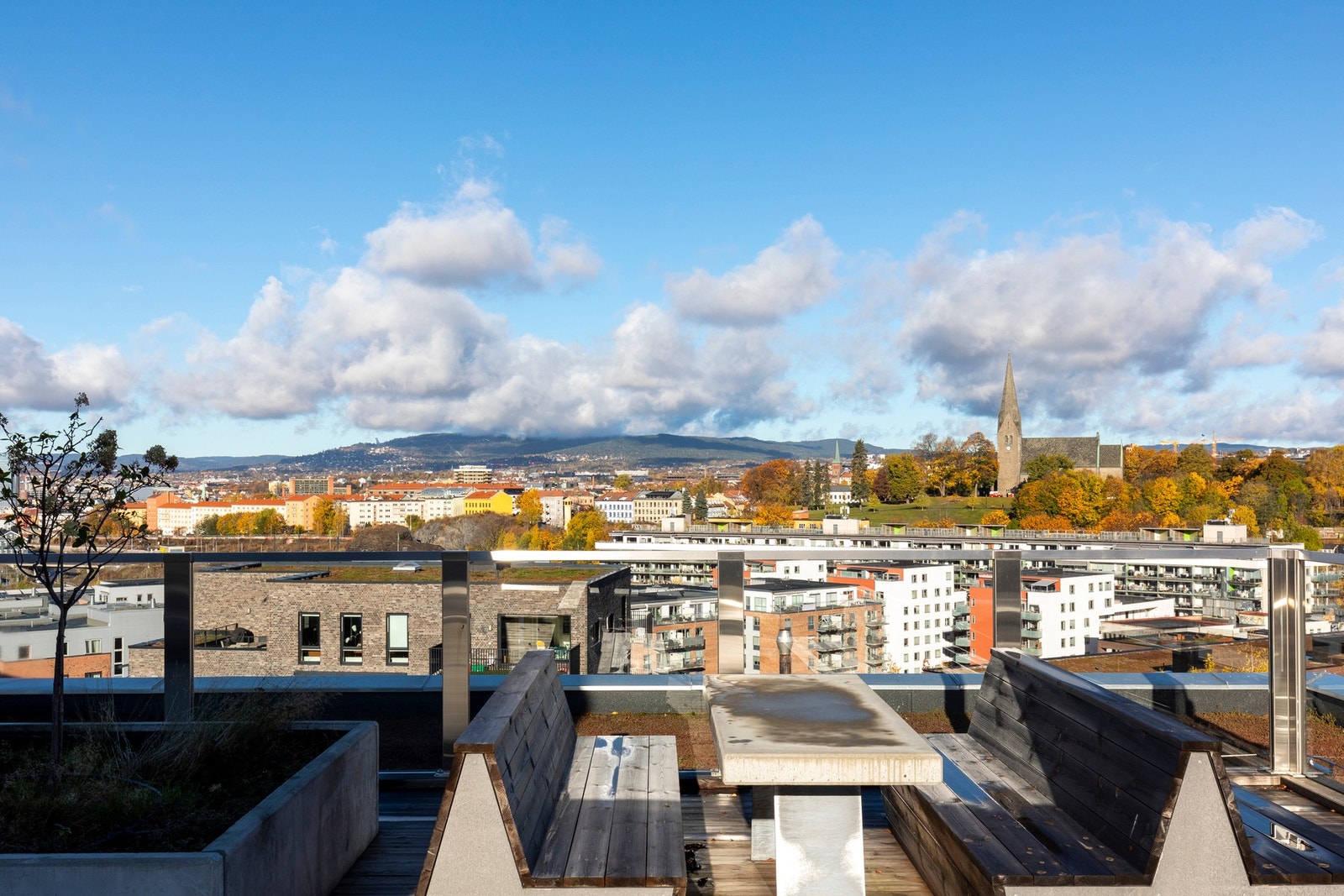 Borettslaget har tre fantastiske felles takterrasser. Galleribilde