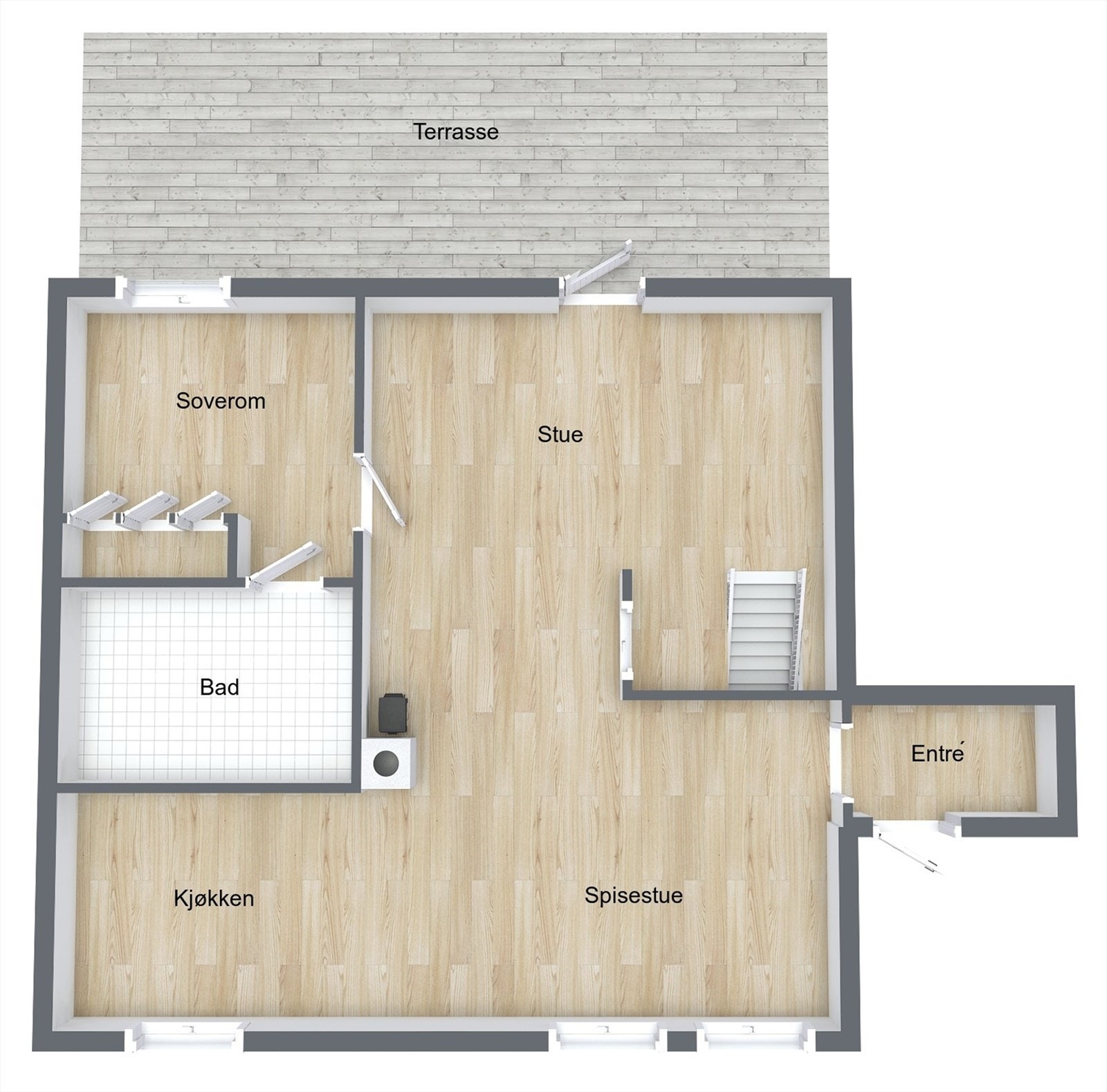 Plantegning første etasje. Galleribilde