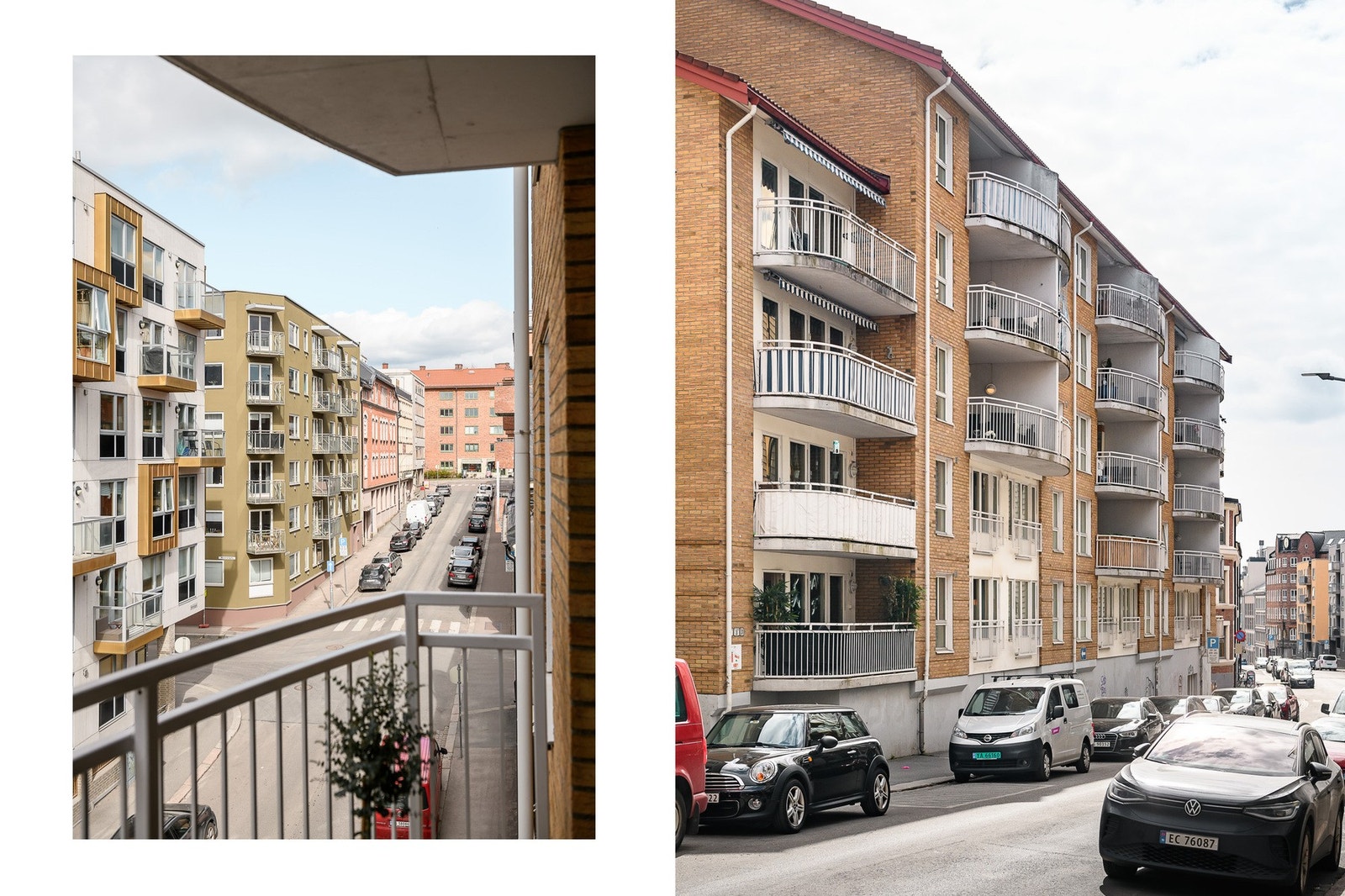 Hyggelig utsyn mot nabolagets moderne arkitektur. Galleribilde