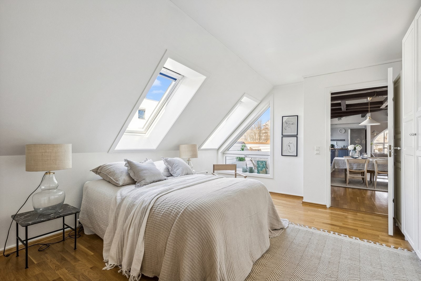 Soverom I, benyttes i dag som boligens hovedsoverom. Galleribilde