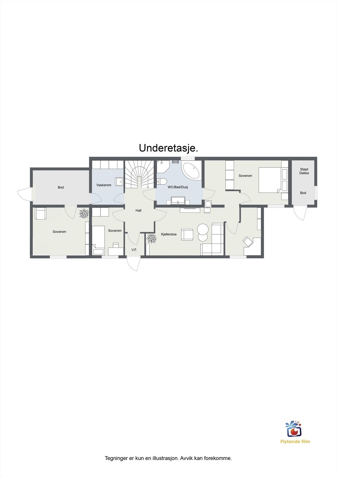 Plantegning - Underetasje Galleribilde