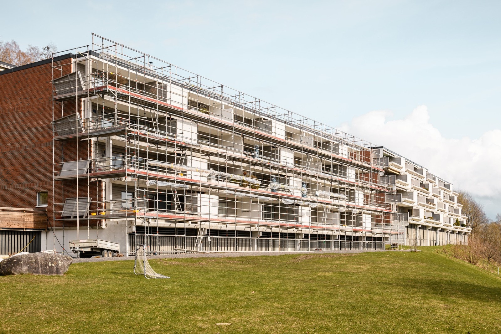 Fasadearbeidet er fullført til info Galleribilde