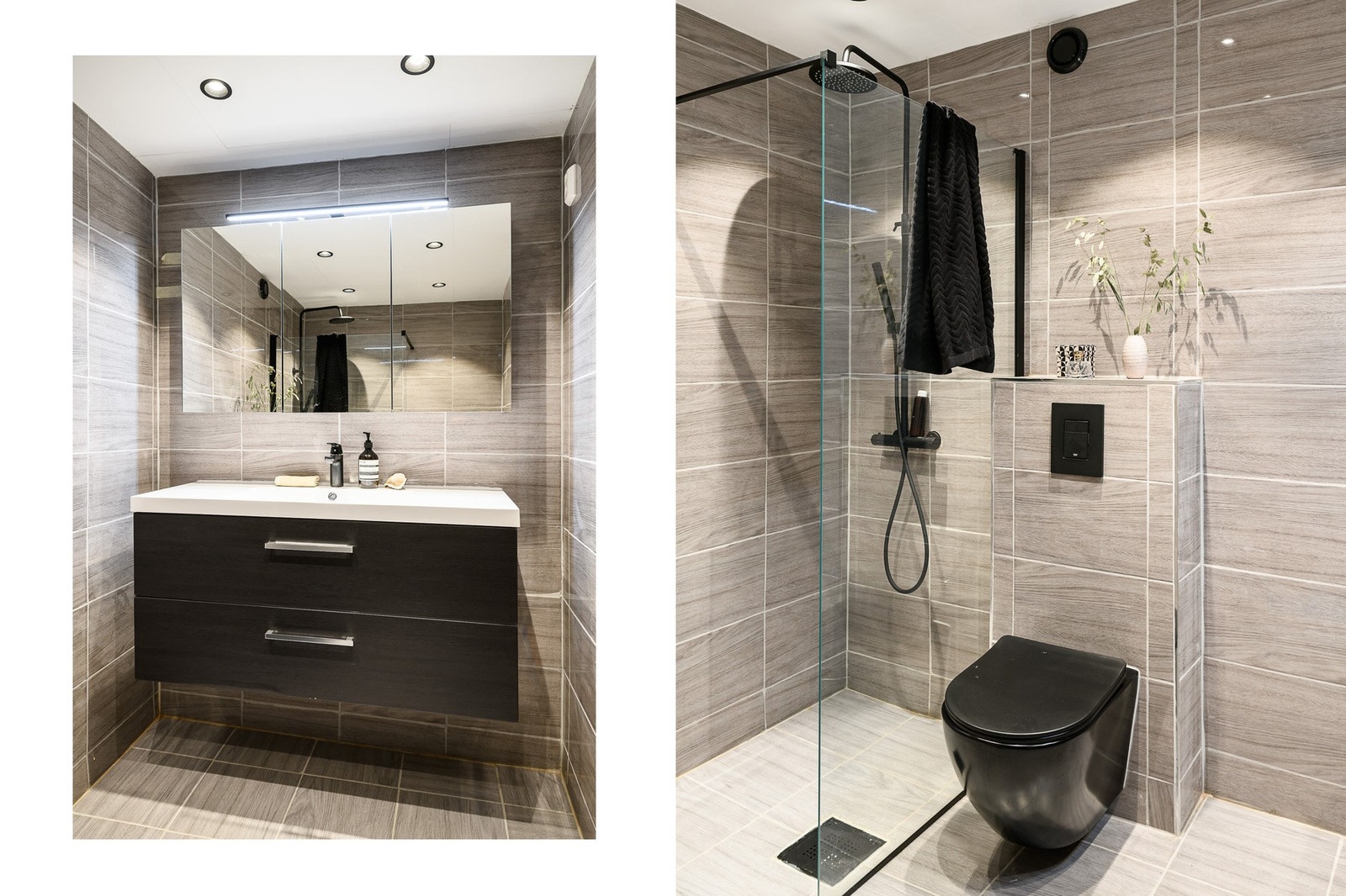 Stilrent og flott baderom, modernisert 2023/2024. Galleribilde