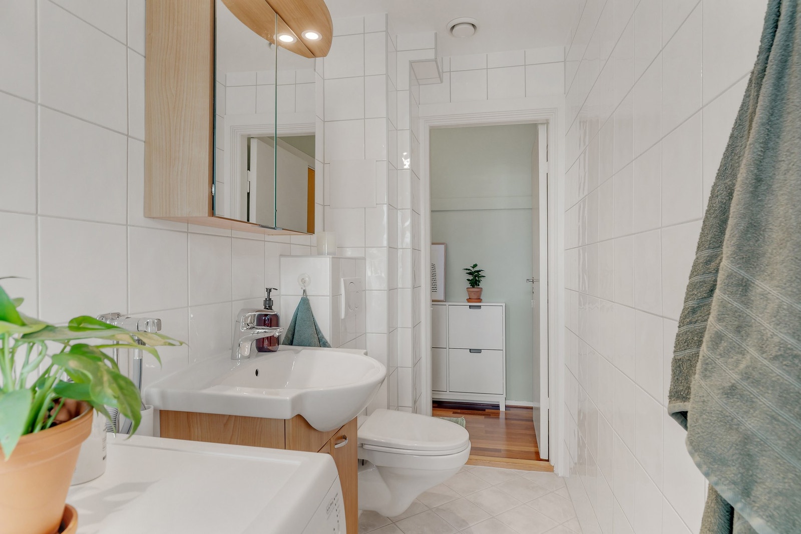 Plass og opplegg for vaskemaskin. Galleribilde