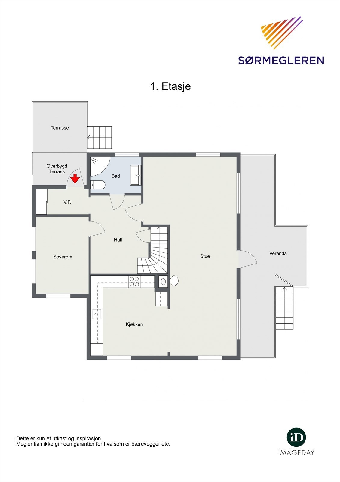 Plantegning hovedetasje Galleribilde