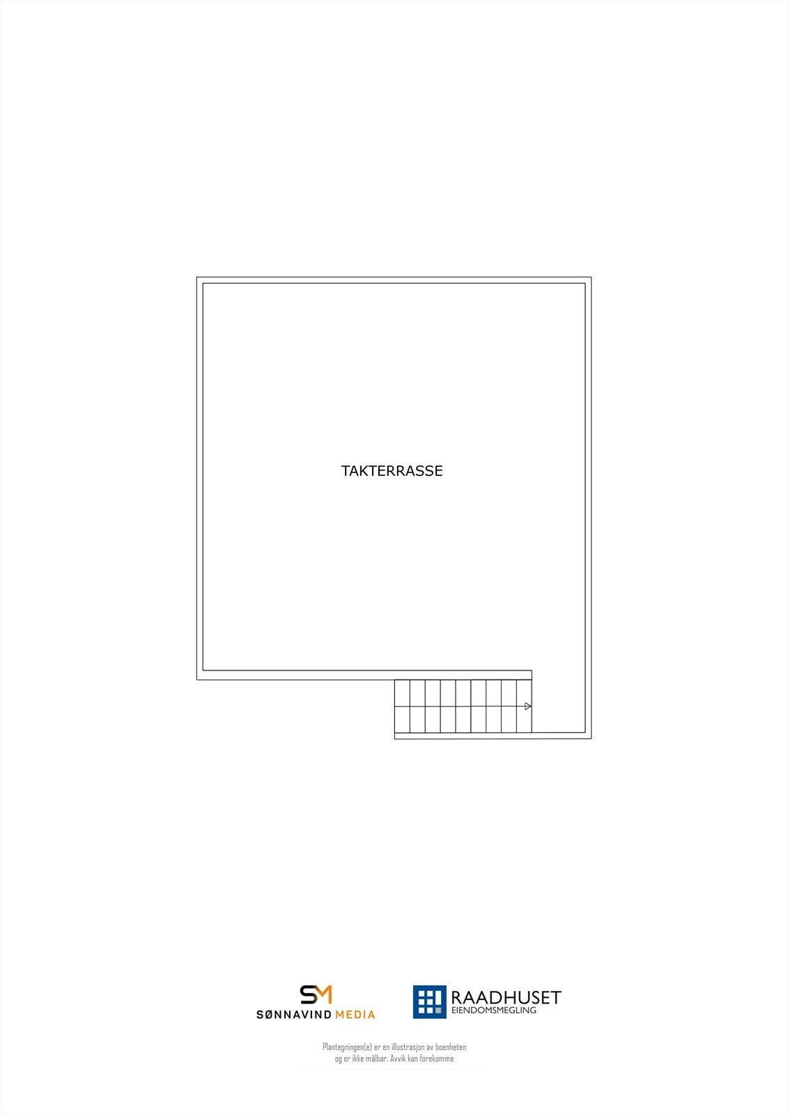 2D Plantegning | Takterrasse Galleribilde