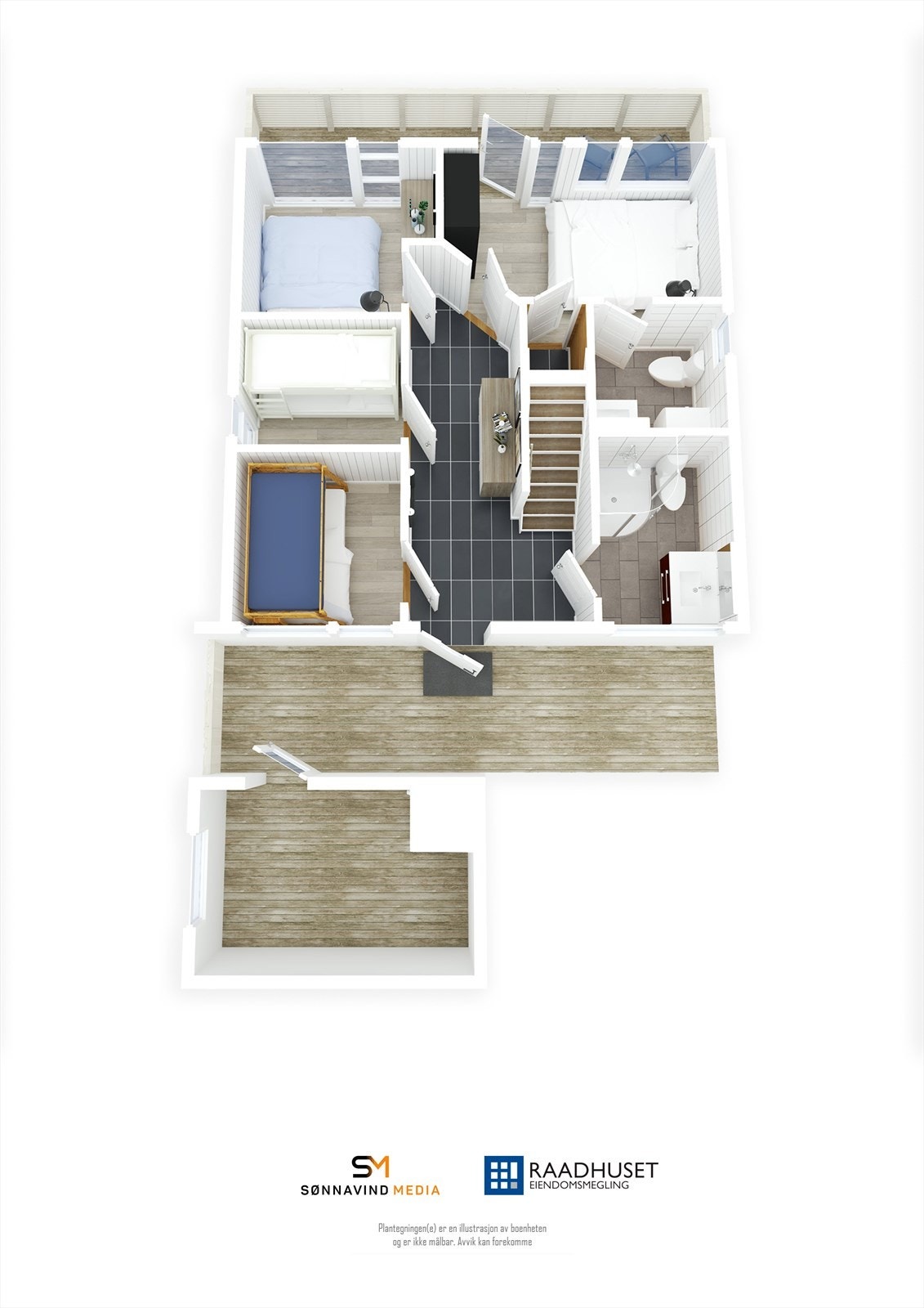 3D Plantegning | 1. Etasje Galleribilde