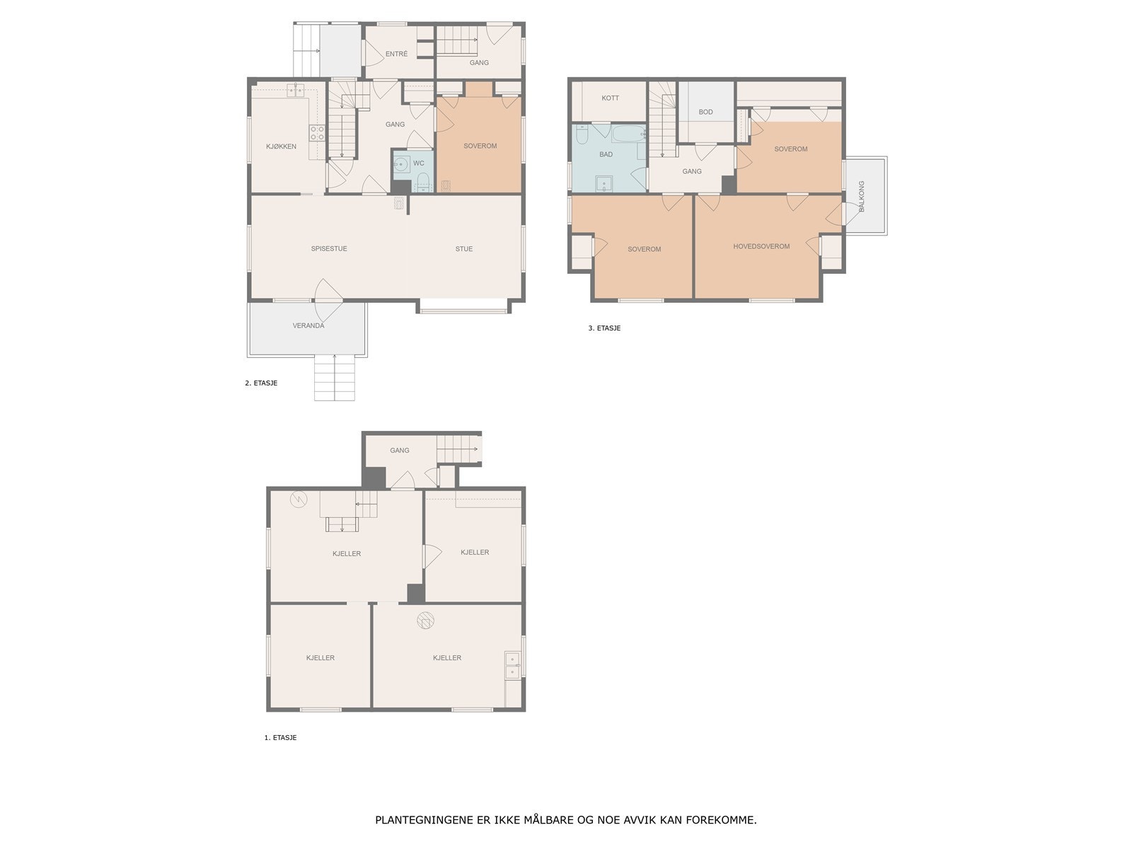 Plantegning alle etasjer. Galleribilde