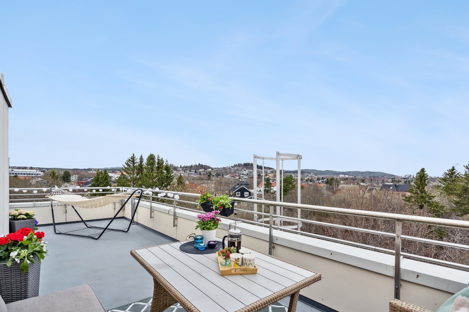 Takterassen er på hele 29 kvm. Galleribilde