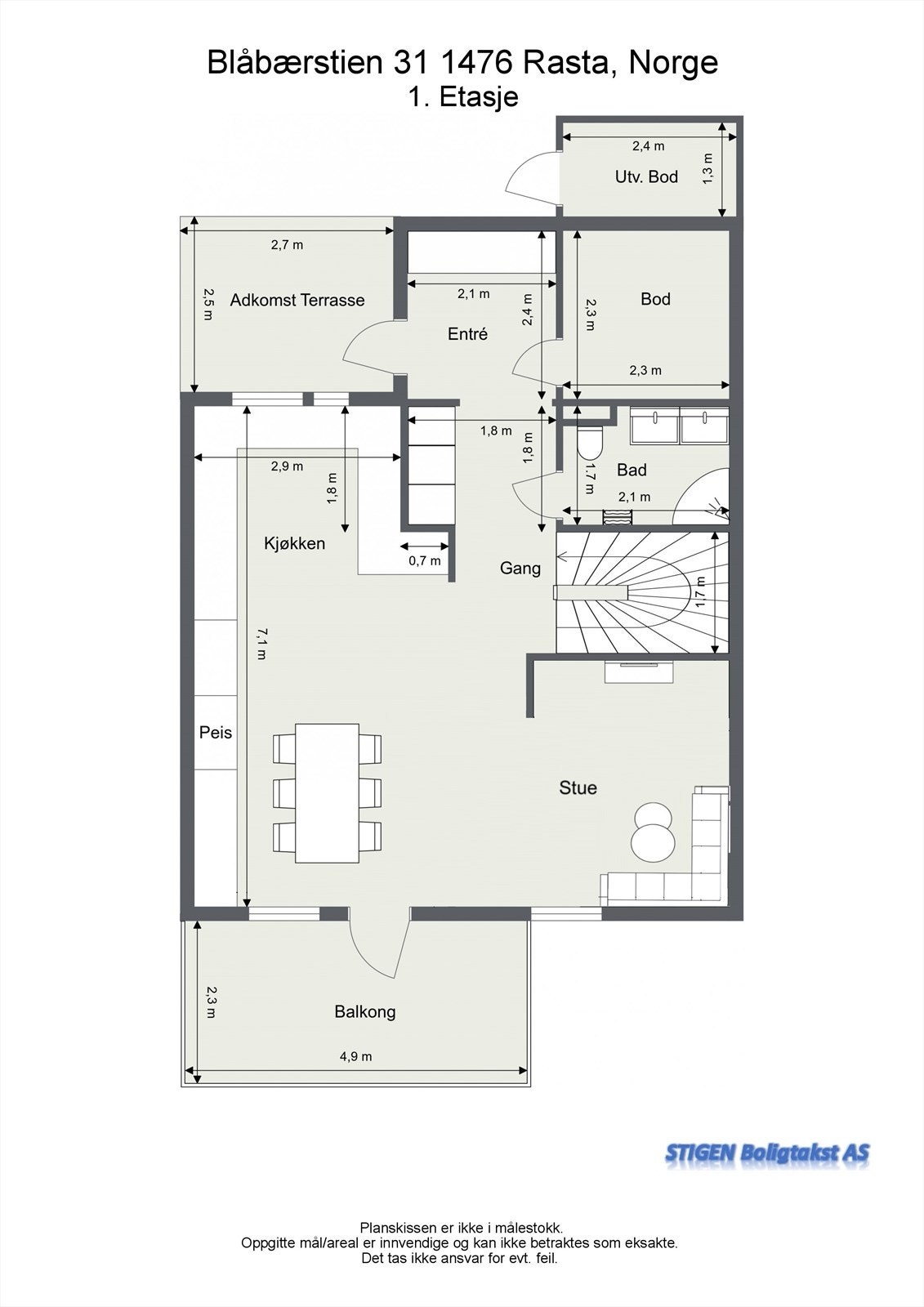 Alternativ plantegning 1. Etasje Galleribilde
