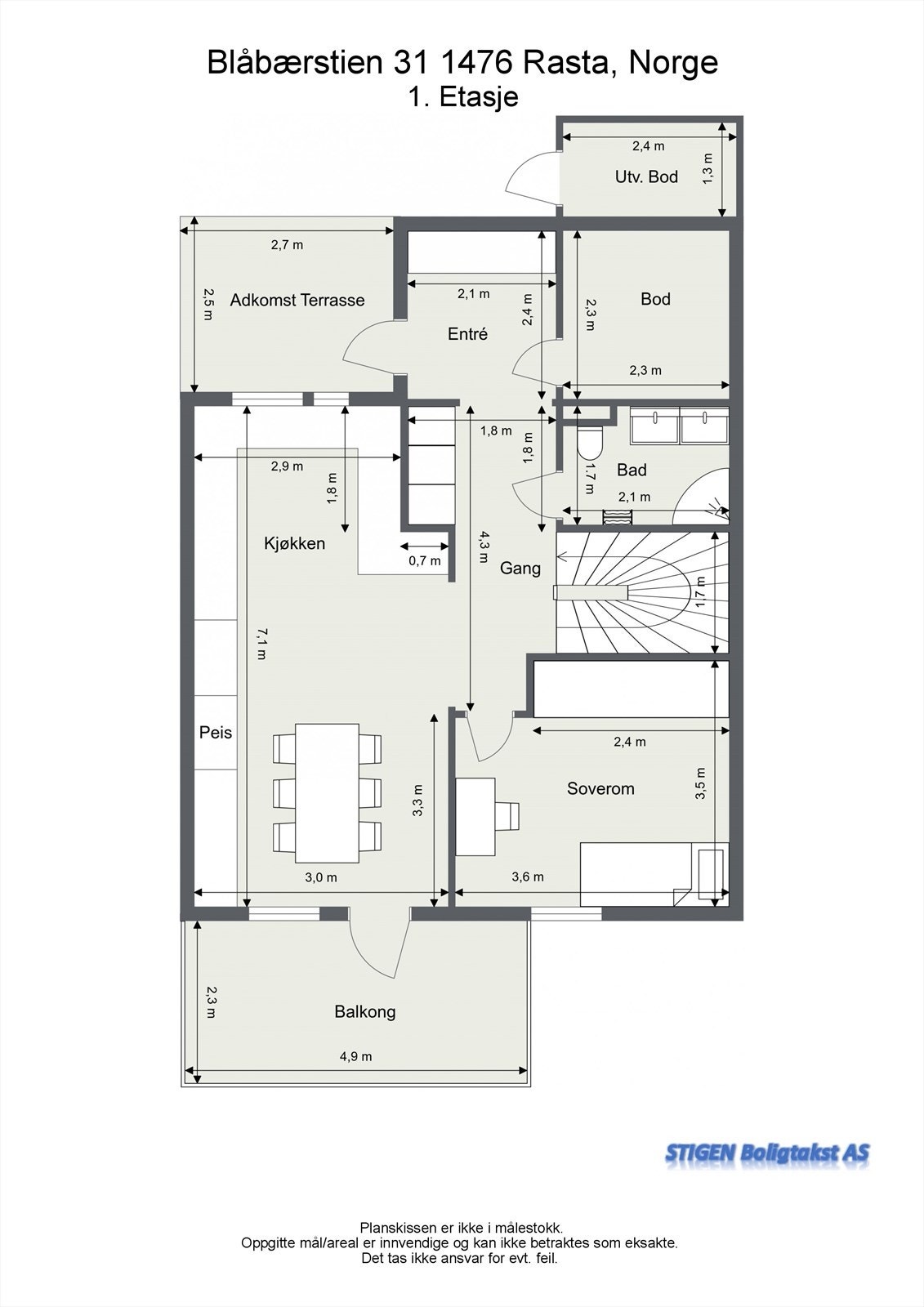 Plantegning 1. Etasje Galleribilde