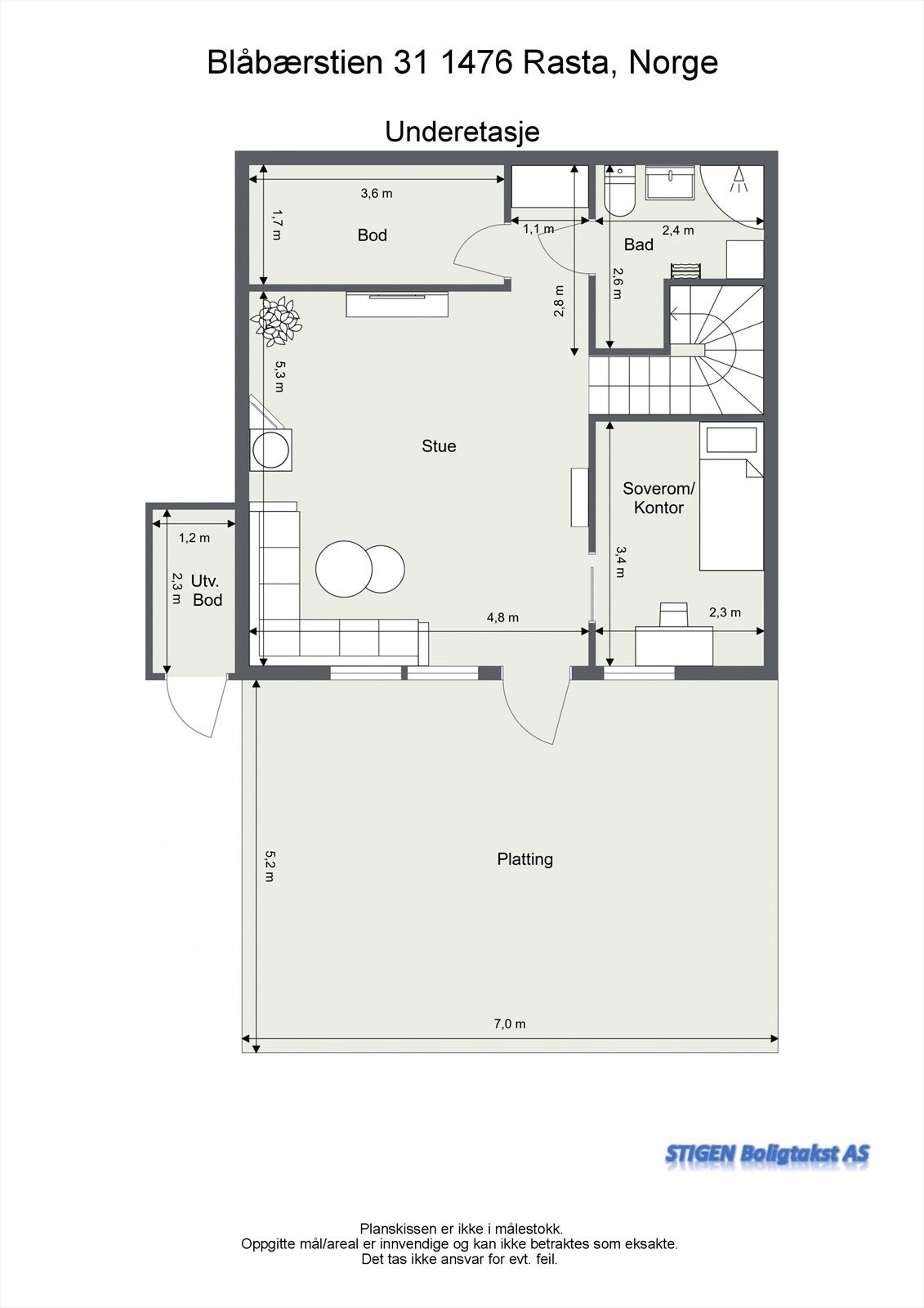 Plantegning av underetasje Galleribilde