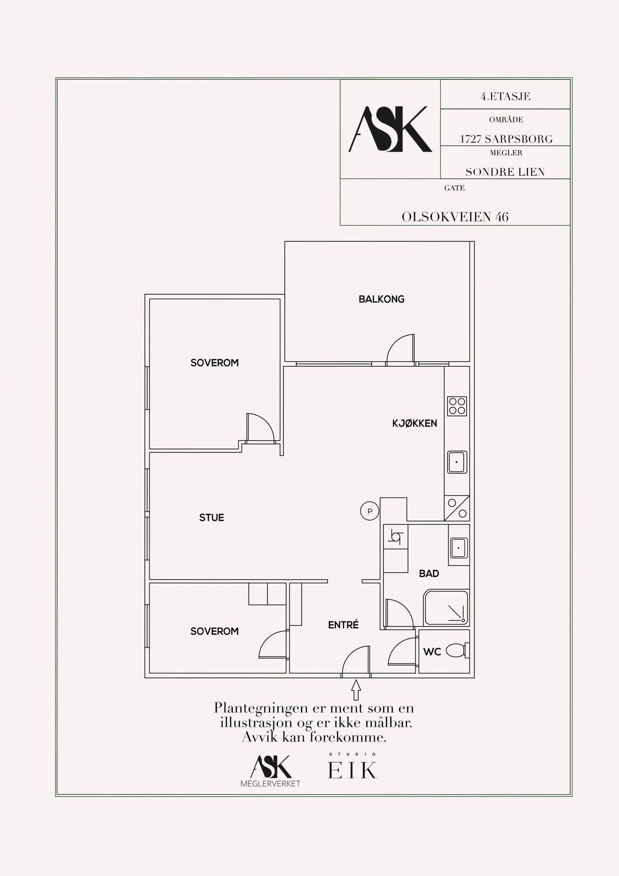 Plantegning 4. etasje Galleribilde