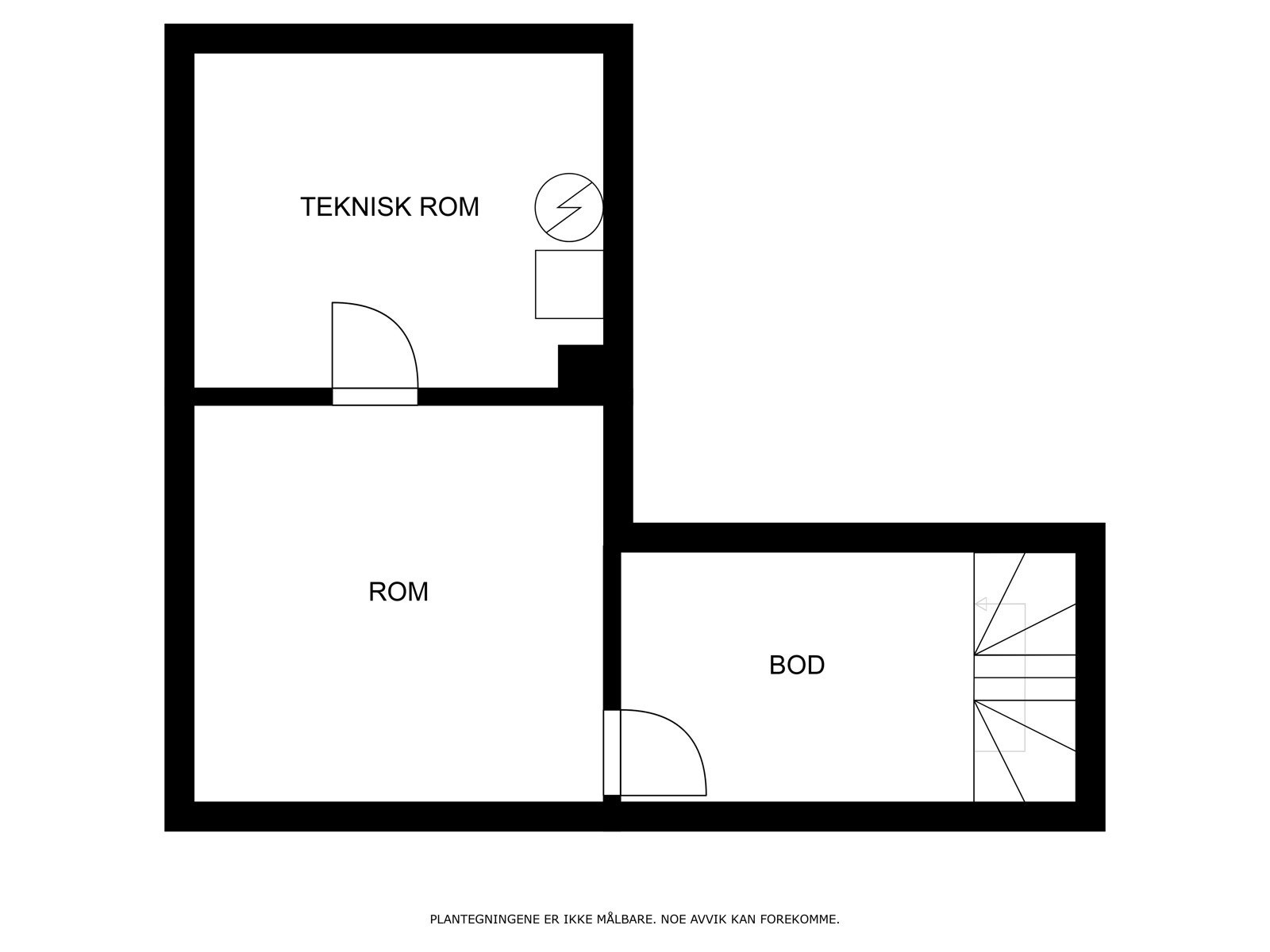 Plantegning kjeller. Galleribilde