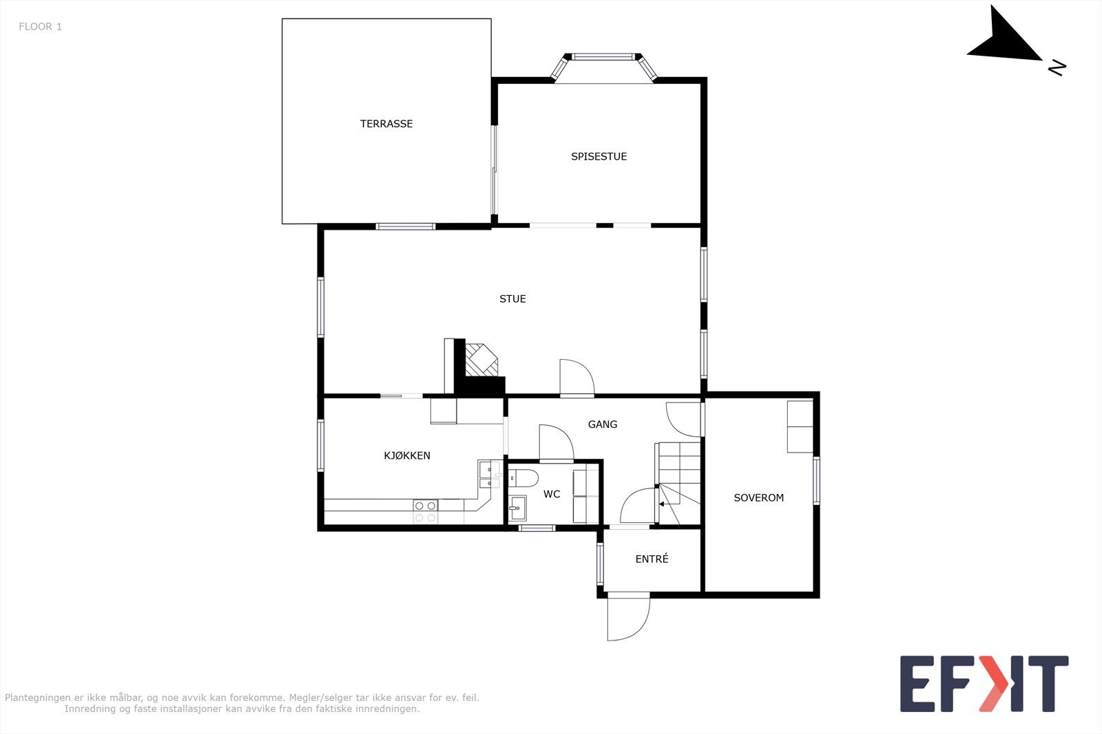 Plantegninger - 1. etasje Galleribilde