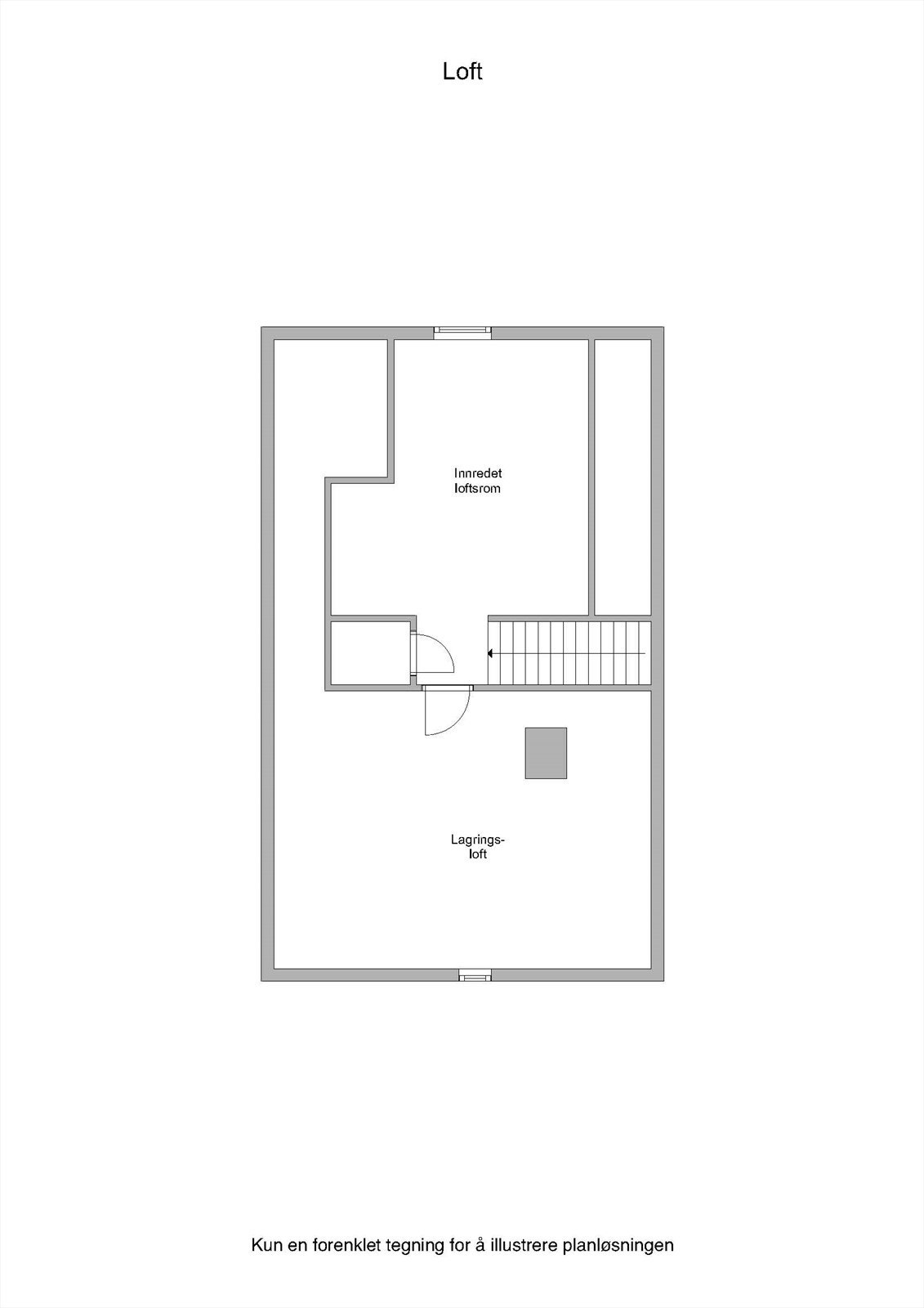 Plantegning loft Galleribilde