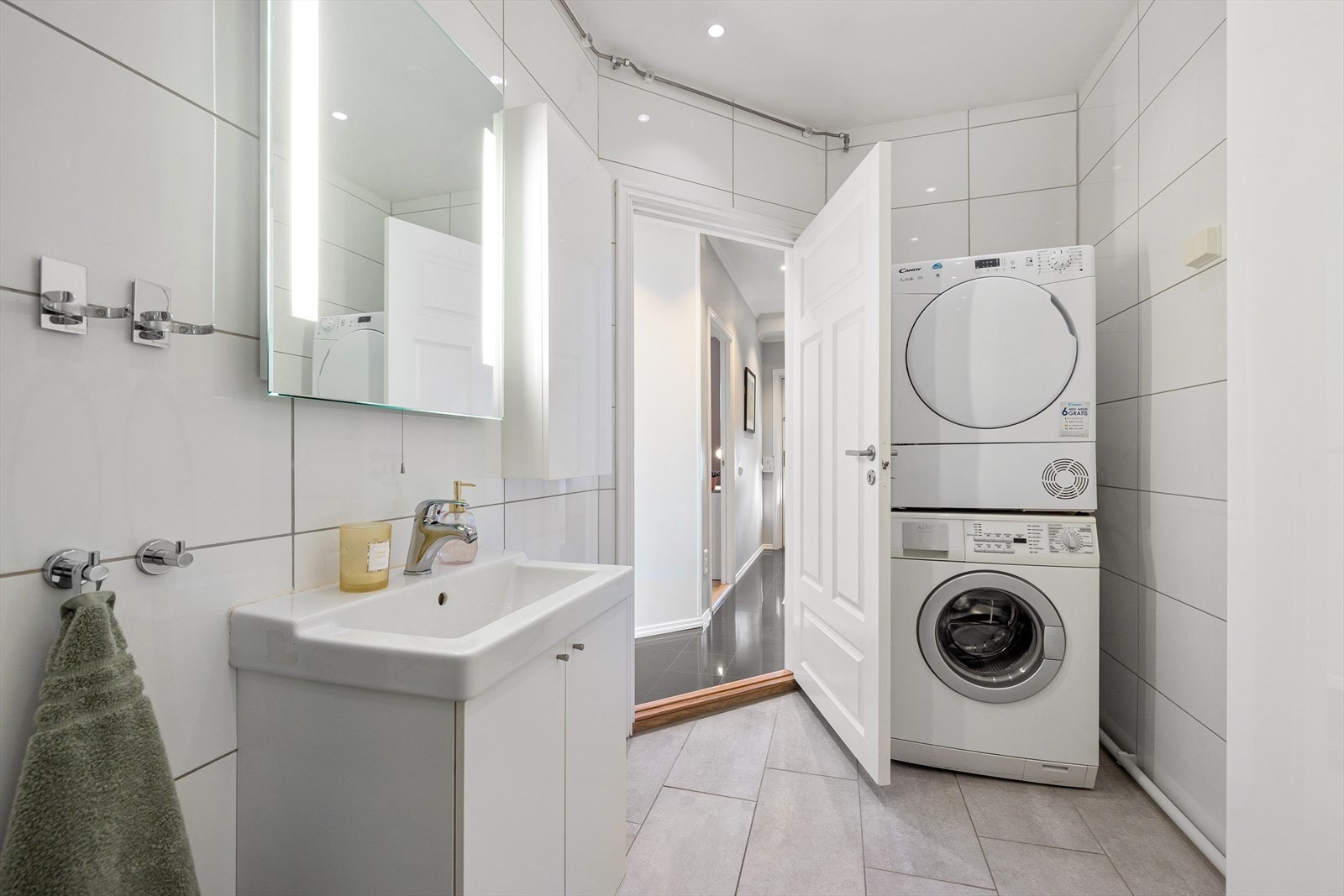 Det er opplegg for vaskemaskin. Galleribilde