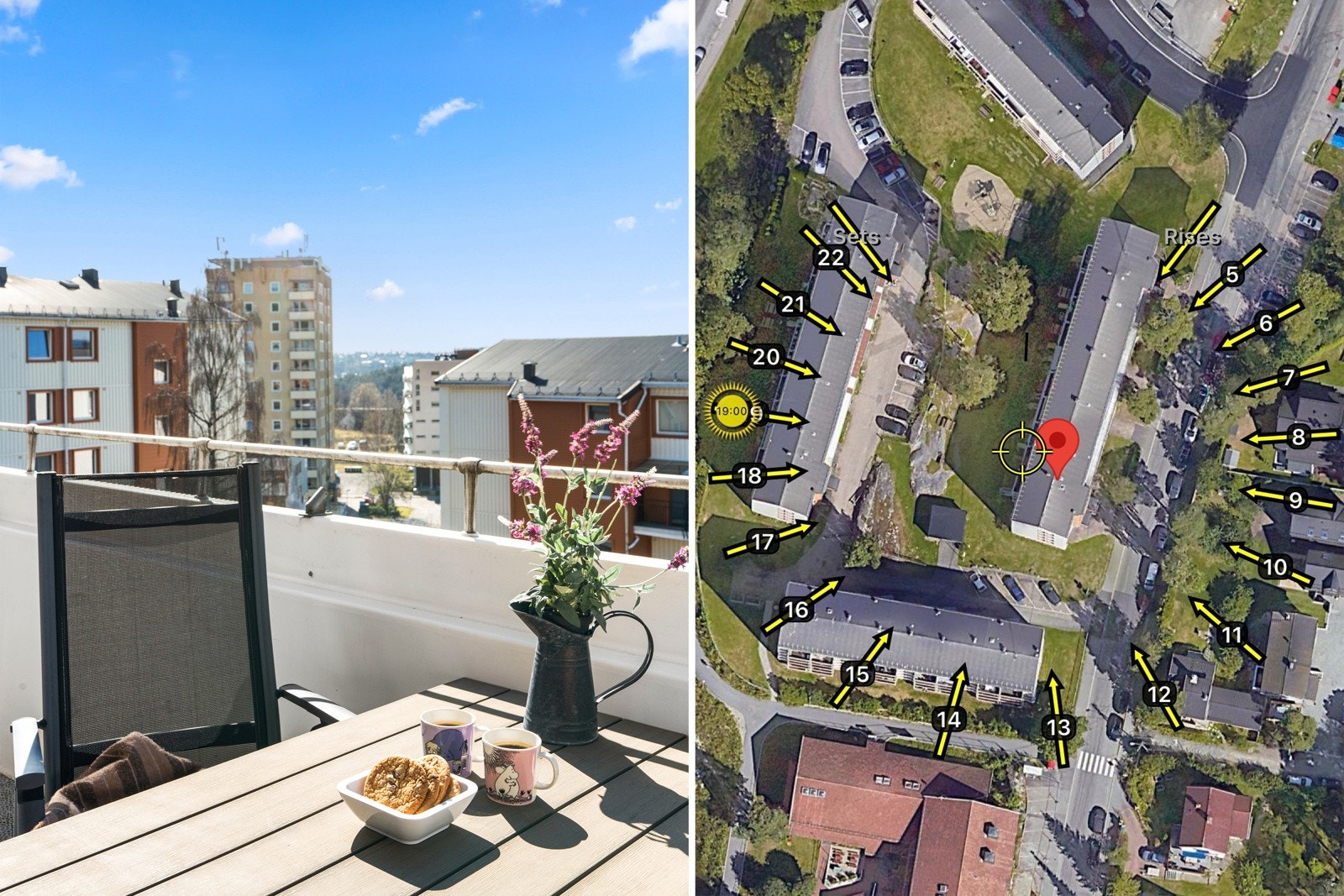 Solplakat for leiligheten. Galleribilde