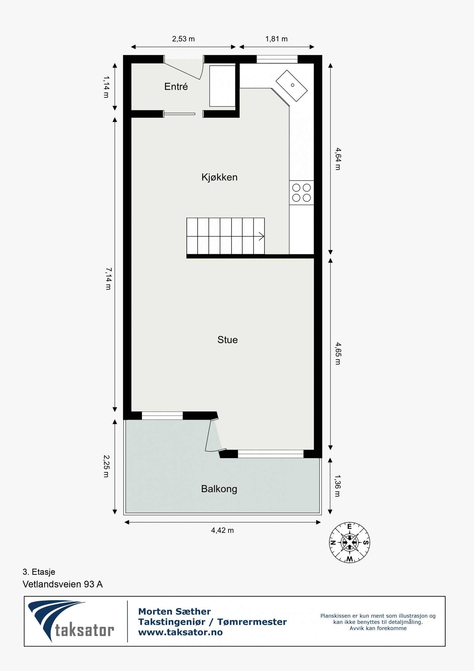 Plantegning 3.etasje Galleribilde