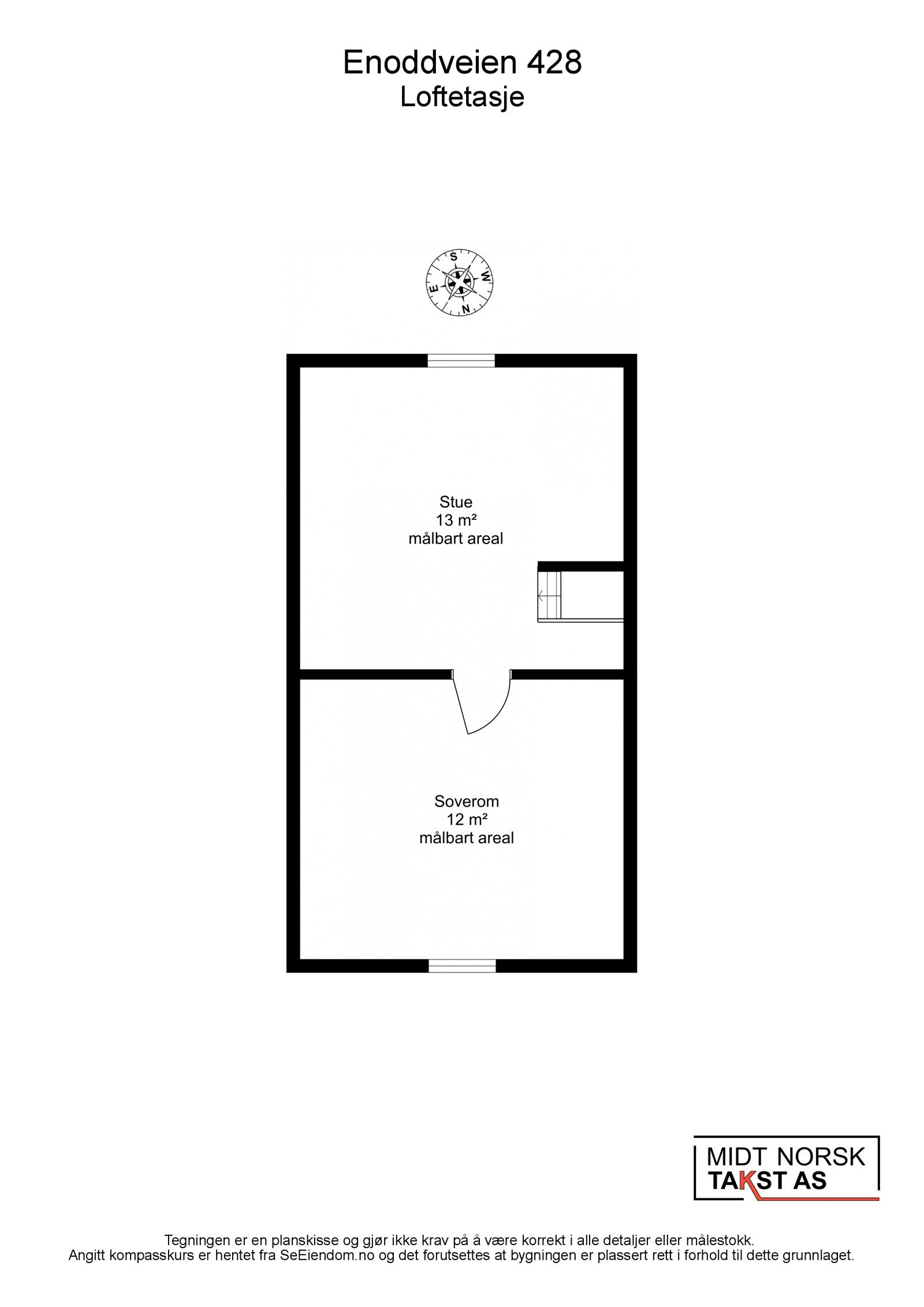 Floorplan letterhead - Enoddveien 428 - Loftetasje - 2D Floor Plan (1) Galleribilde