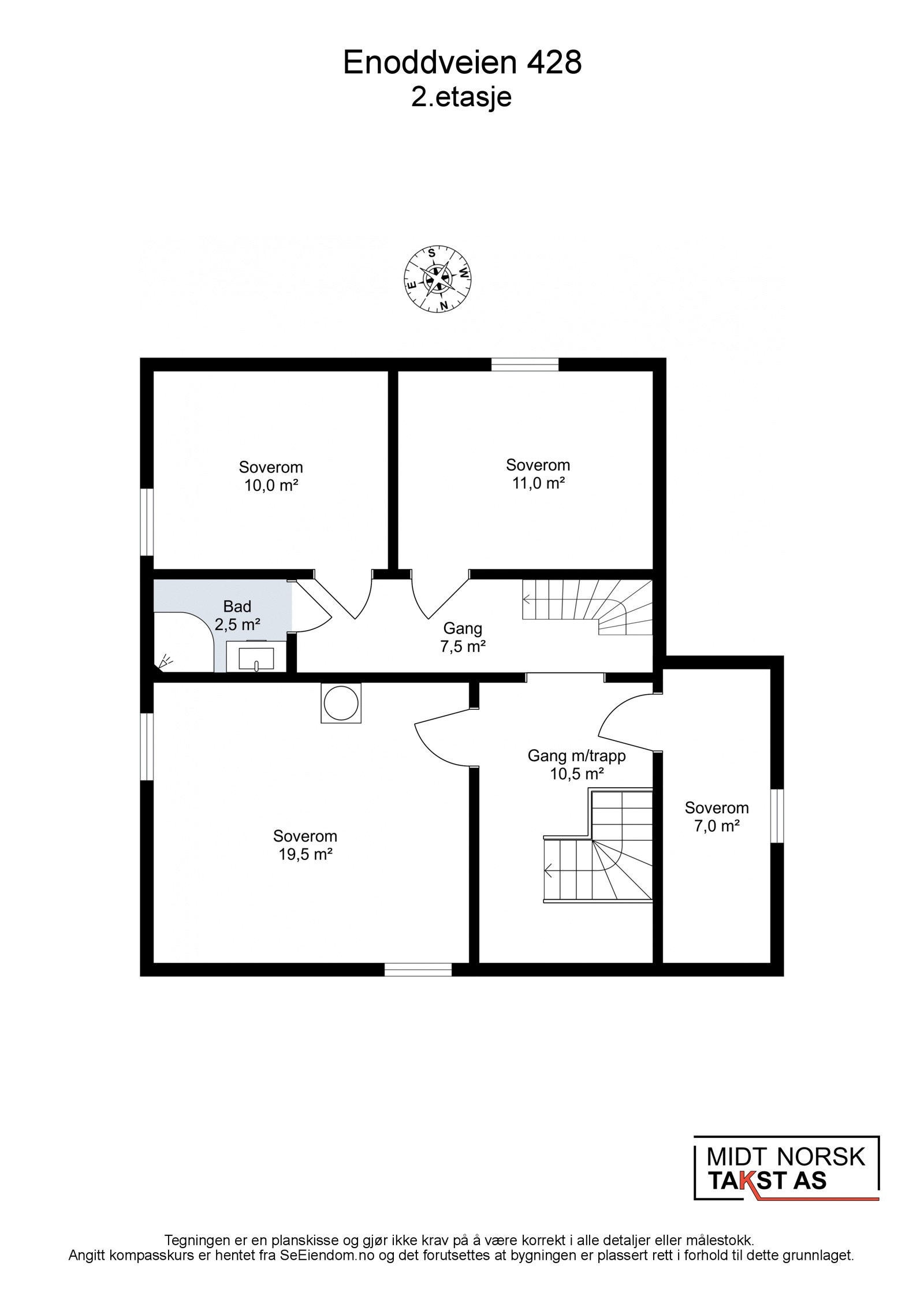Floorplan letterhead - Enoddveien 428 - 2.etasje - 2D Floor Plan Galleribilde