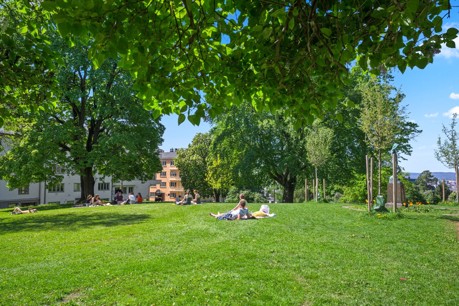 Hva med å ta med en god bok ut i sola i en av de mange parkene du har gåavstand til? Galleribilde
