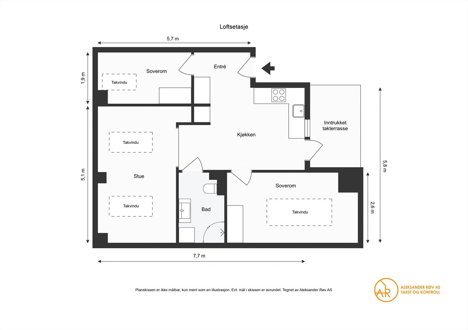 Leiligheten har en praktisk og arealvennlig planløsning. Galleribilde