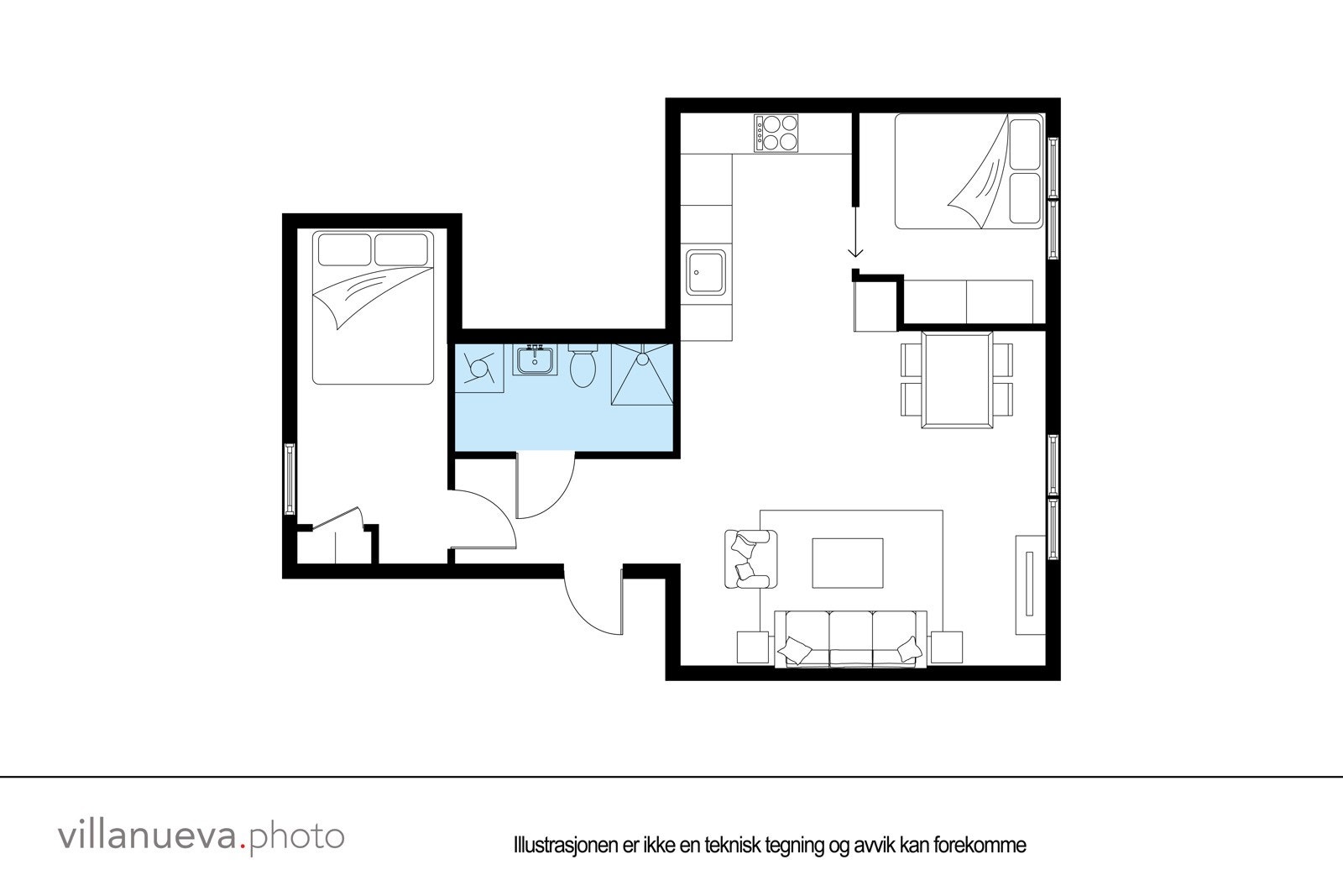 Plantegning - ikke målbar. Galleribilde