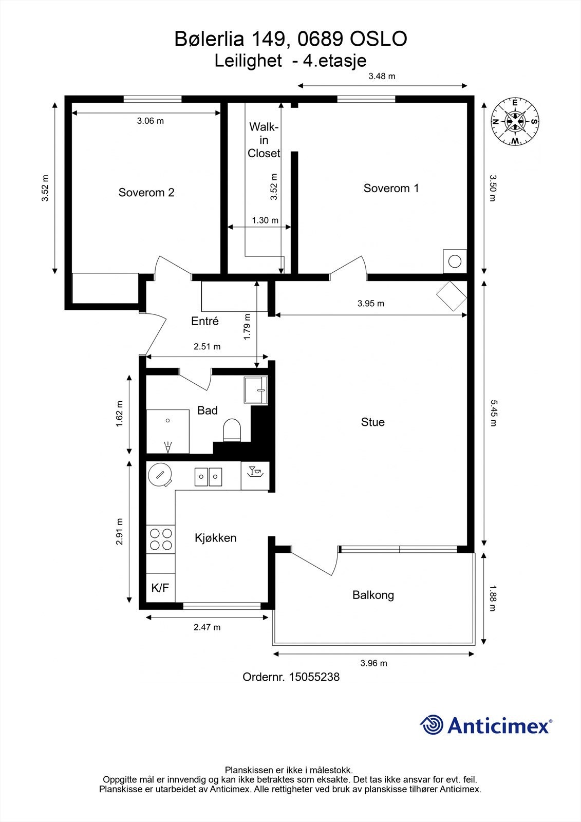 Plantegning, 4. etasje. Galleribilde