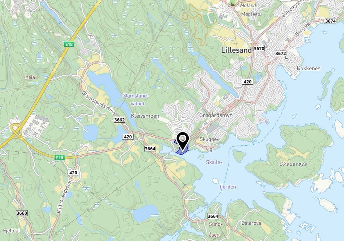 Kart Skalleodden Galleribilde