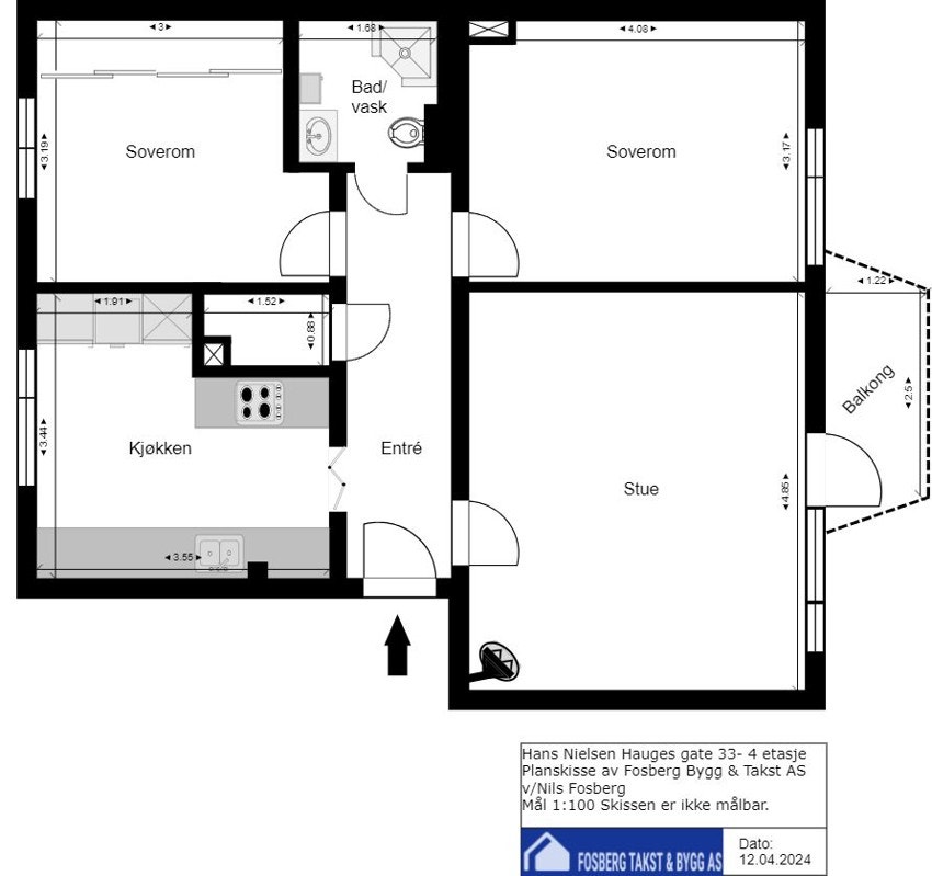 Solrik, sydvendt balkong på ca. 3,6 m2 med flott utsikt. Innbydende, lys og gjennomgående planløsning. Galleribilde