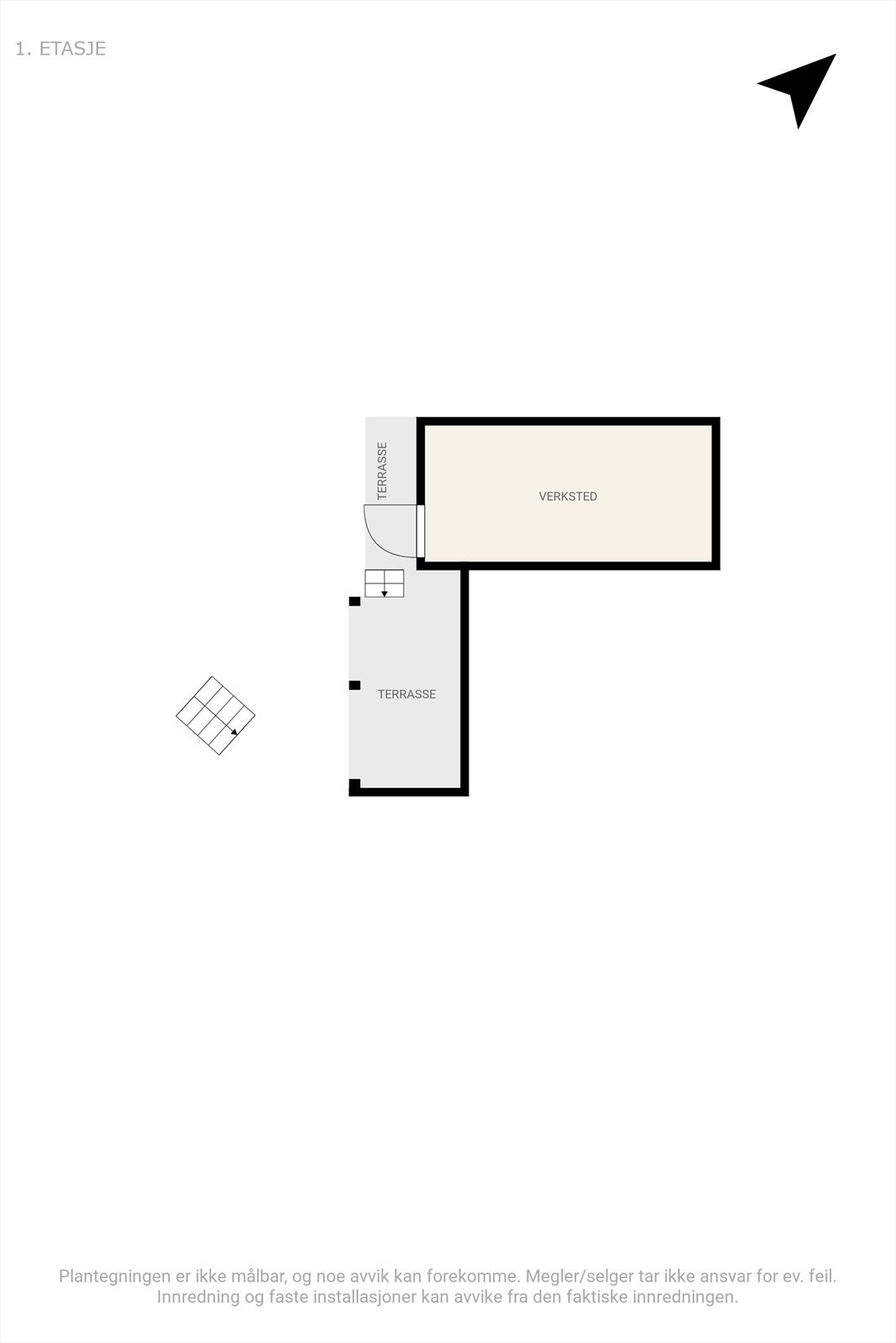 Verksted under veranda og ytterligere oppbevaringsplass. Galleribilde