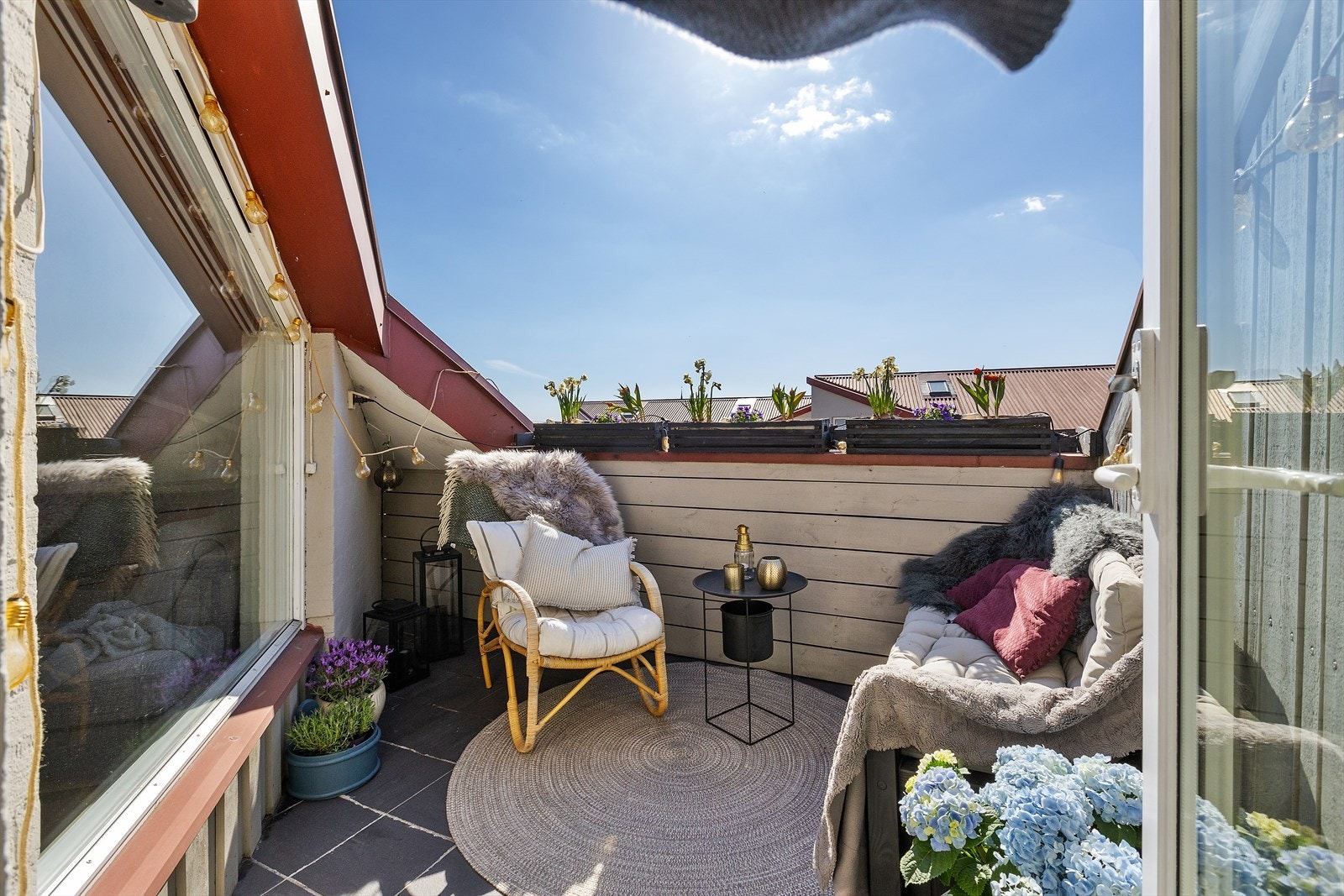 Koselig takterrasse på ca. 6,5 kvm Galleribilde